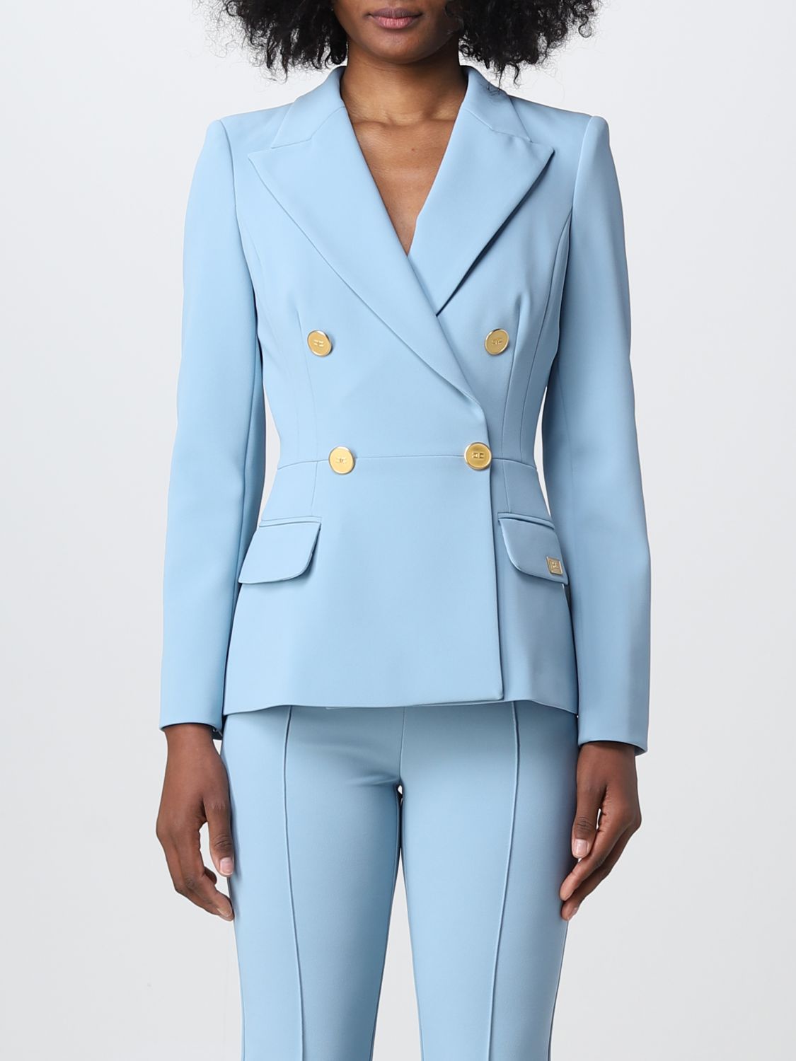 Elisabetta Franchi Blazer Woman Color Gnawed Blue | ModeSens