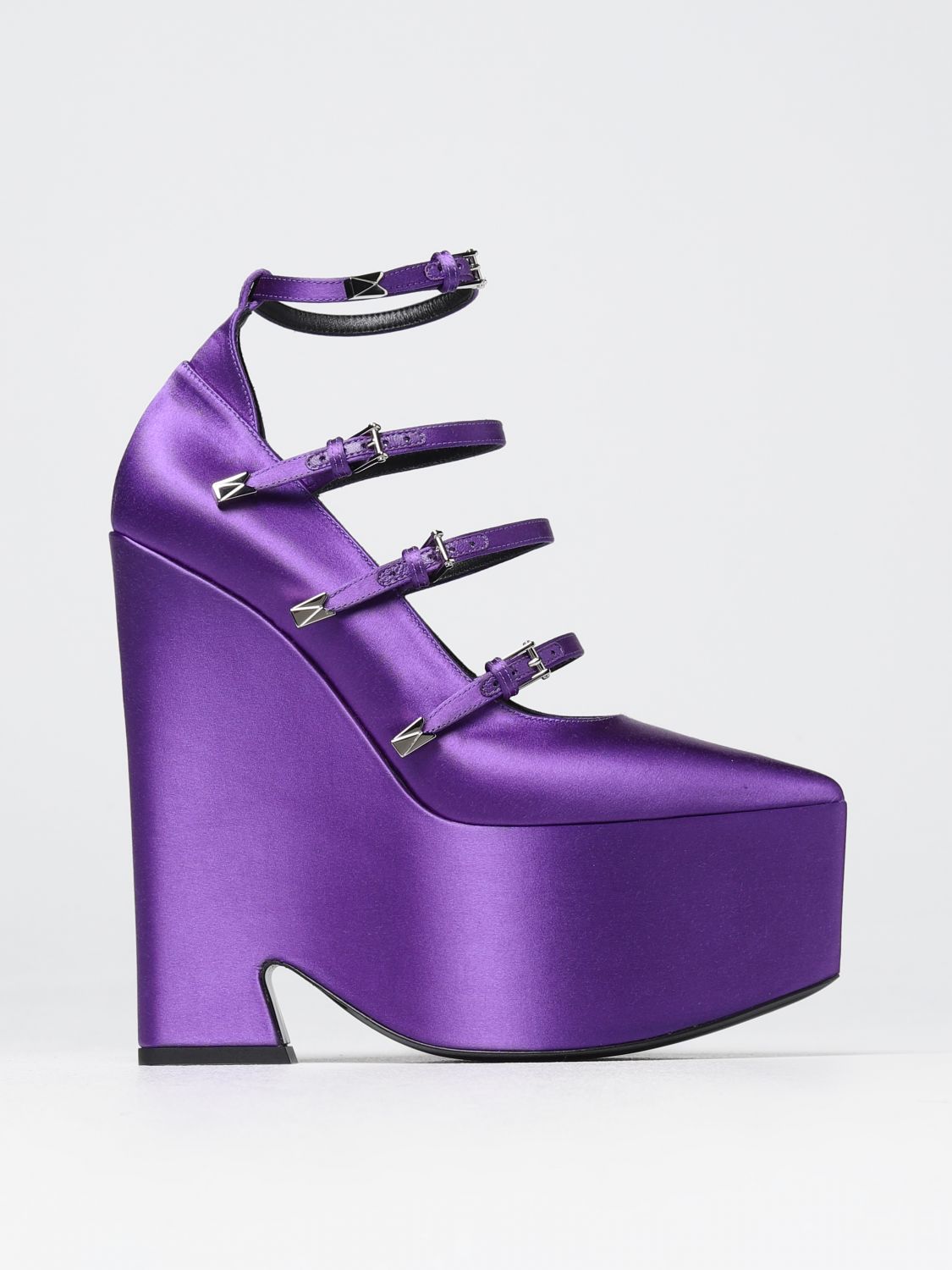 Versace Wedge Shoes Woman Color Violet | ModeSens