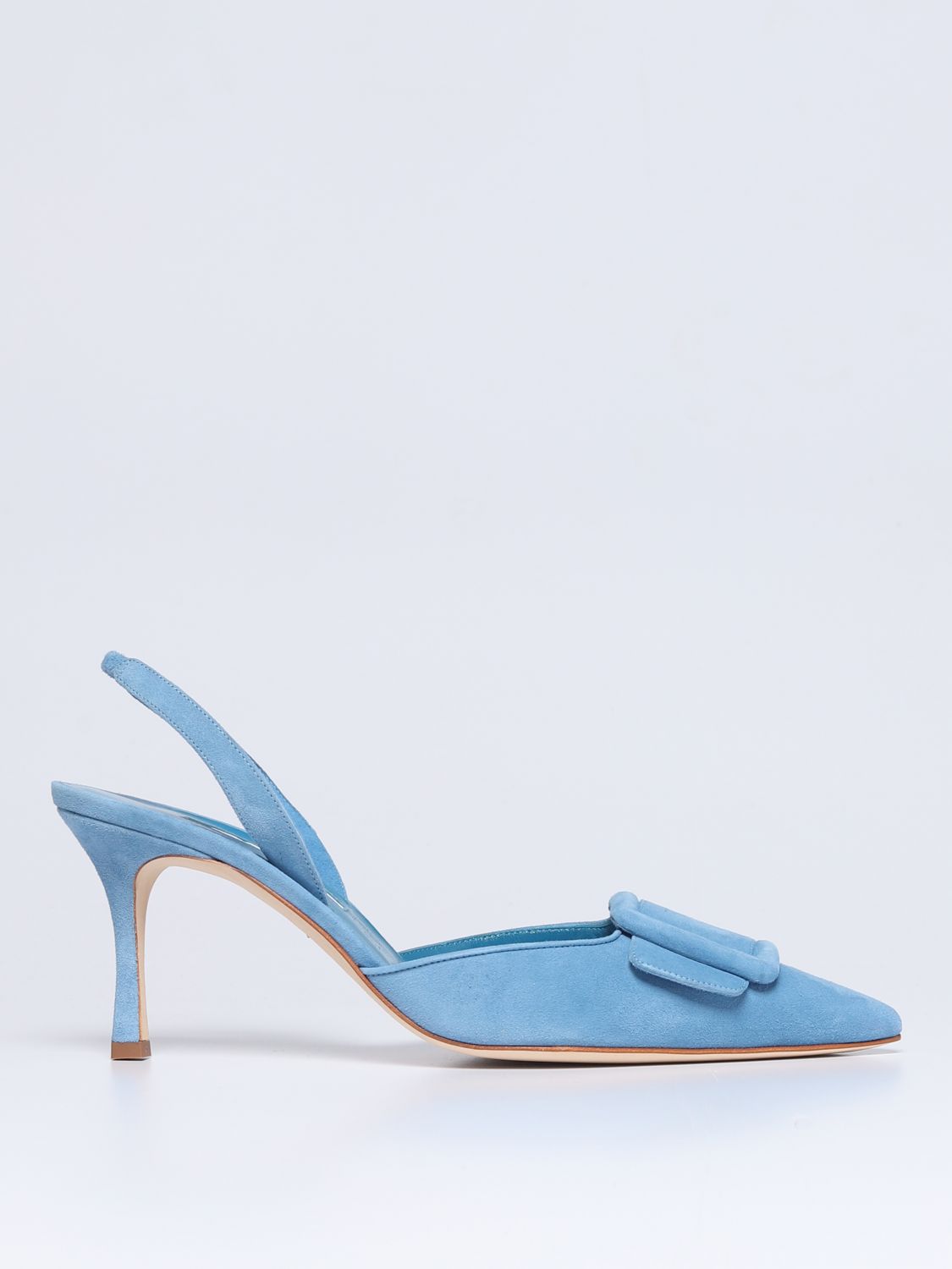 Manolo Blahnik High Heel Shoes Woman Color Gnawed Blue | ModeSens