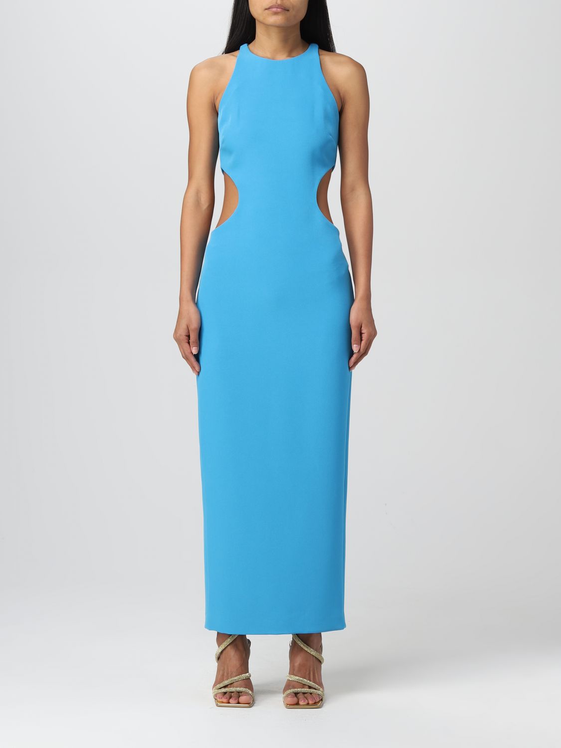 Shop Chiara Ferragni Dress  Woman Color Gnawed Blue