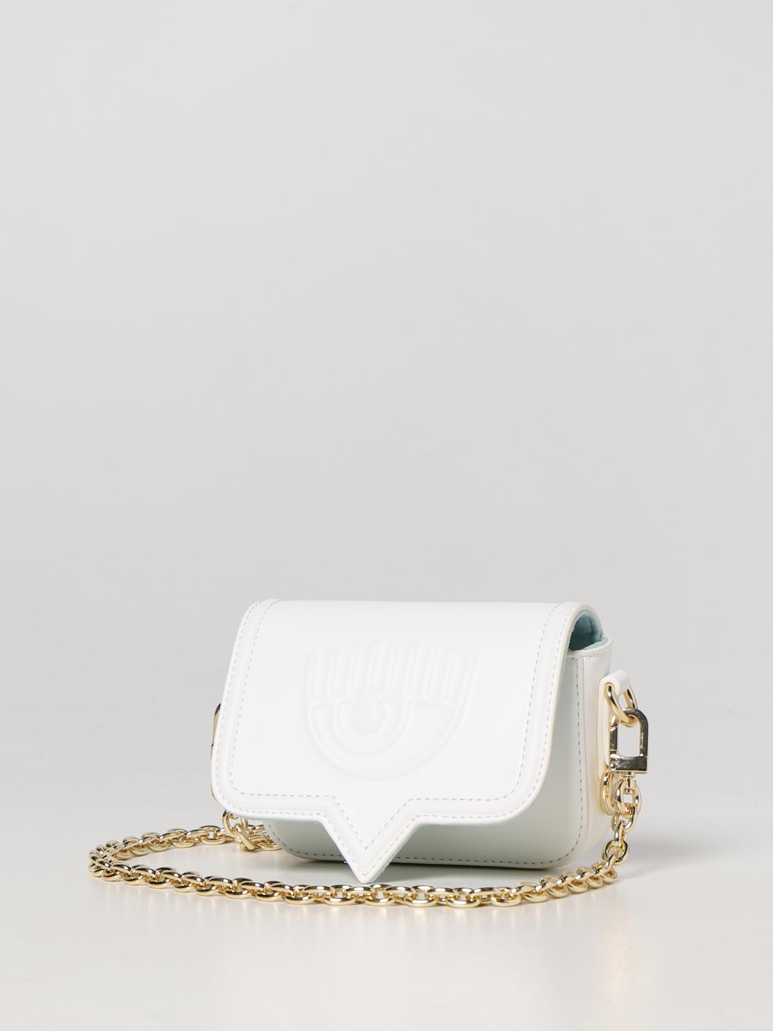 Borsa mini Chiara Ferragni: Borsa Eyelike Chiara Ferragni in similpelle bianco 3