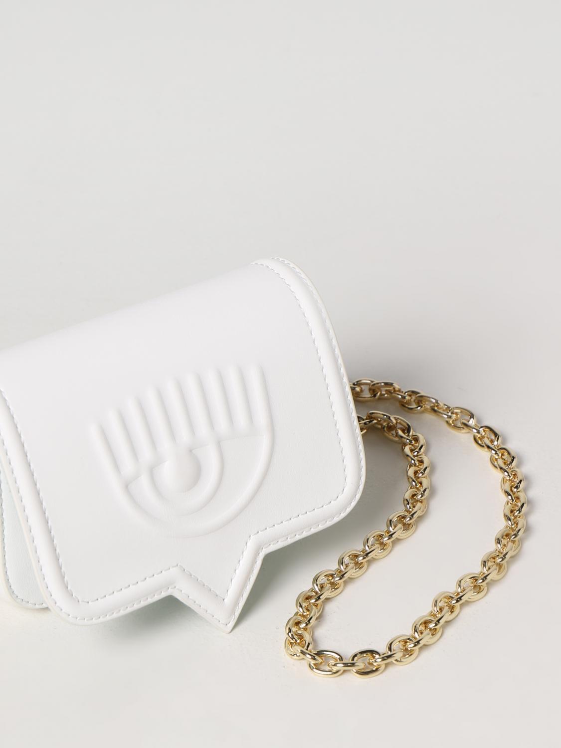 Borsa mini Chiara Ferragni: Borsa Eyelike Chiara Ferragni in similpelle bianco 4