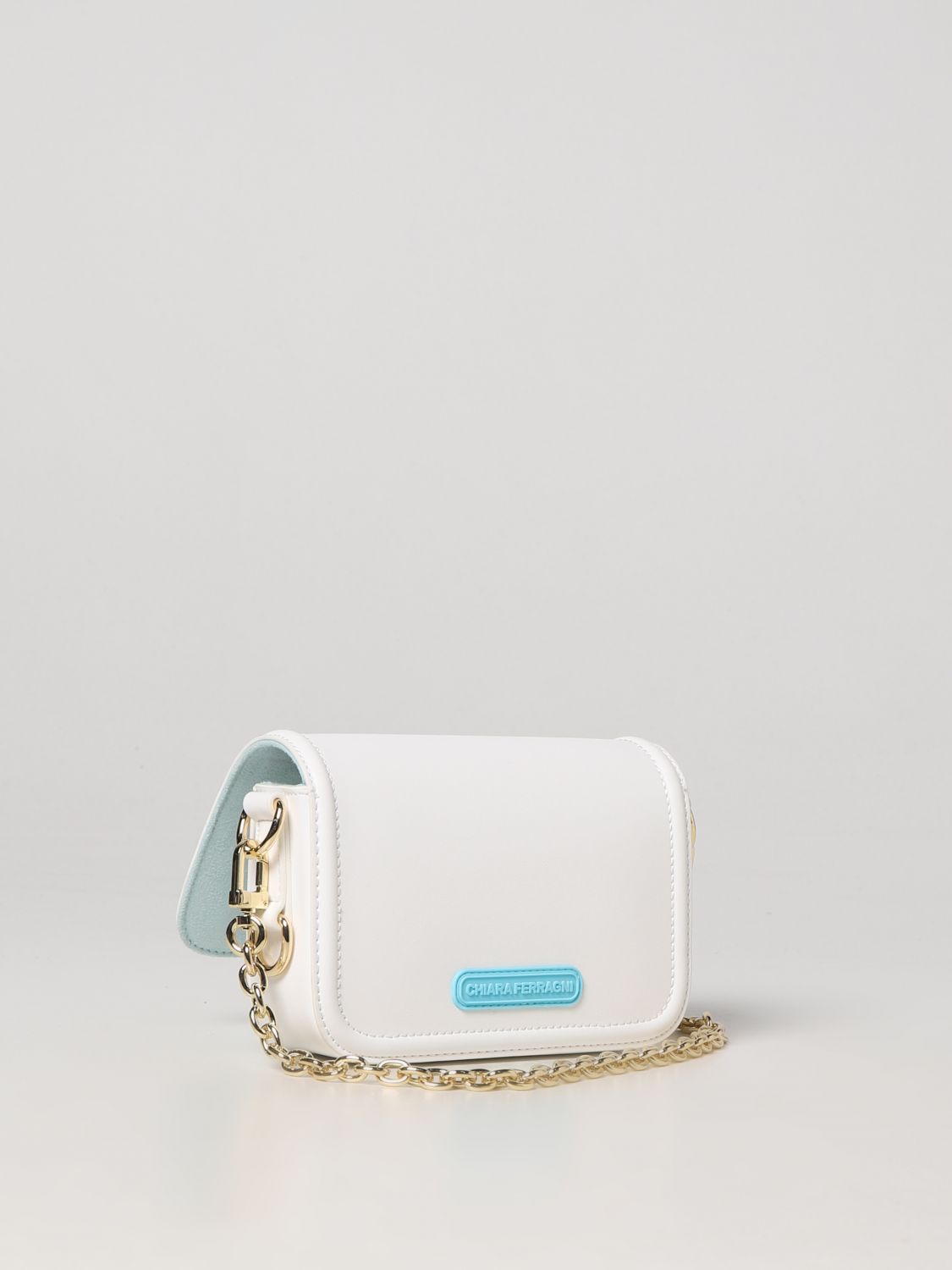Borsa mini Chiara Ferragni: Clutch Eyelike Chiara Ferragni in similpelle bianco 2