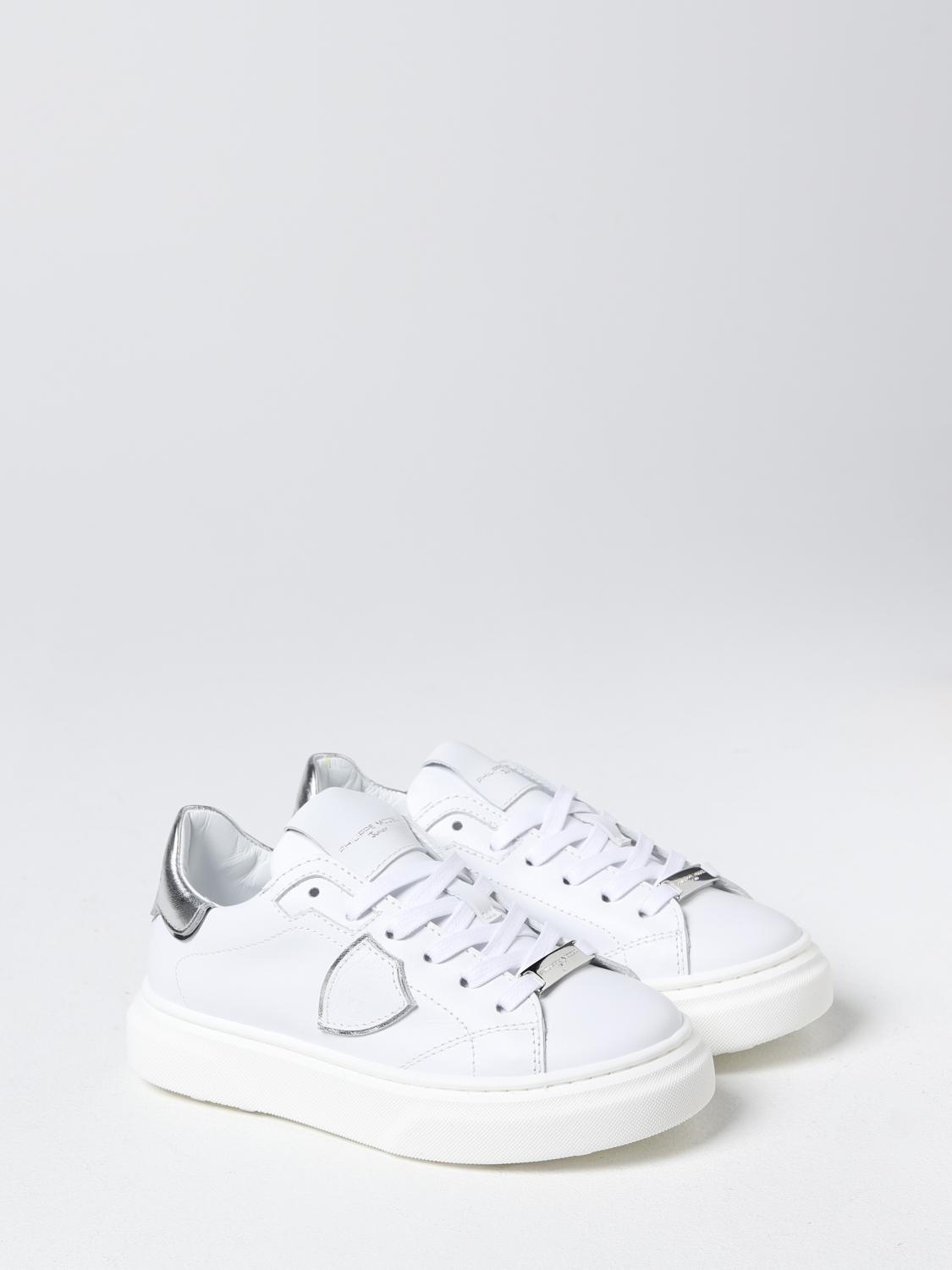 Sneakers Philippe Model Junior: Sneakers Philippe Model Junior in pelle bianco 1 2