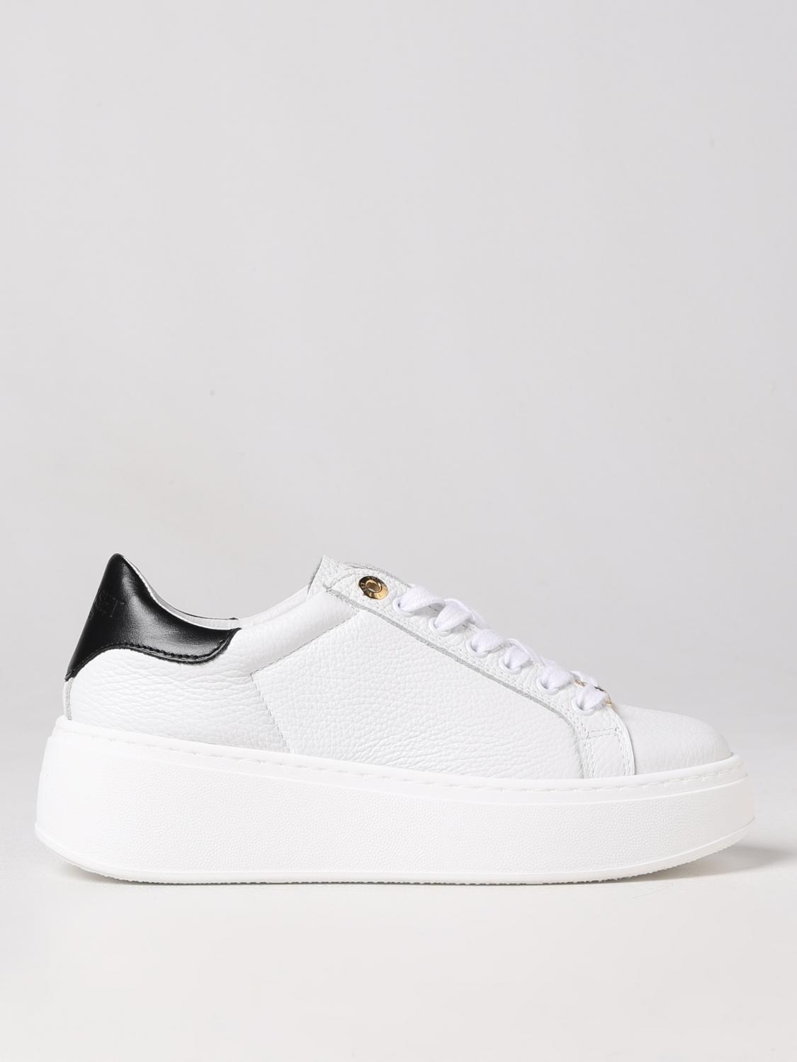 Twinset Logo Leather Sneakers In White 2
