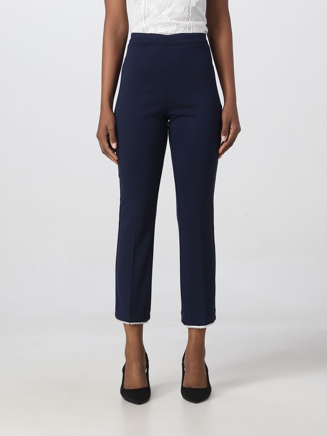 Twinset Trousers  Woman In Blue