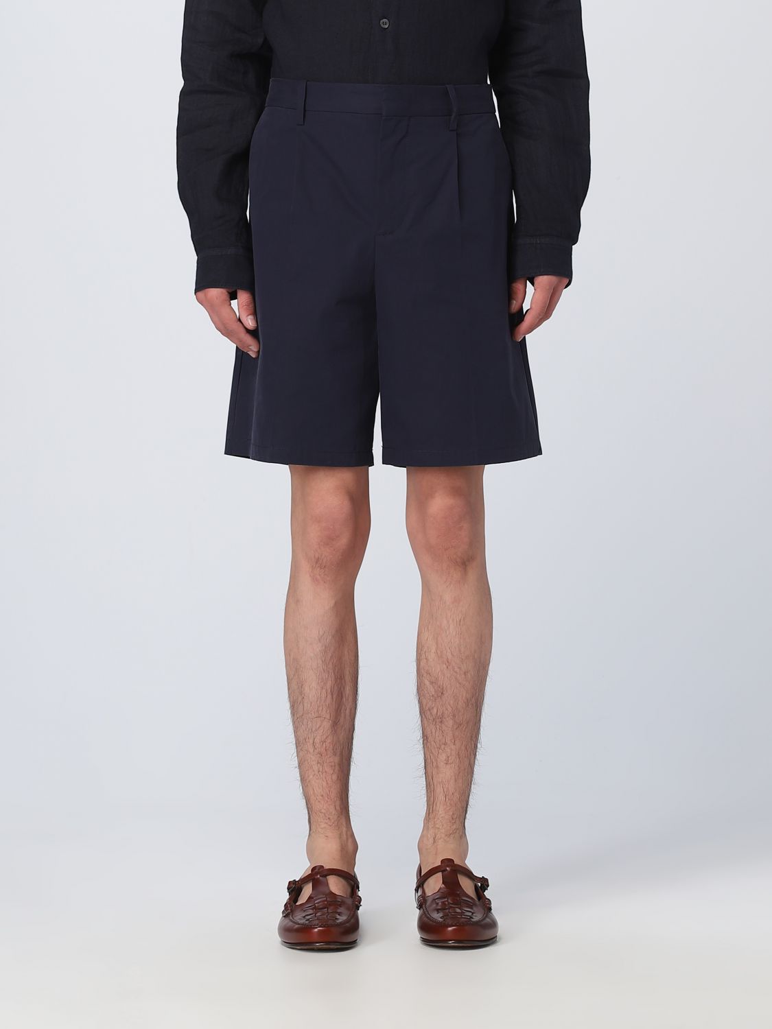 Shop Apc Short A.p.c. Men Color Navy