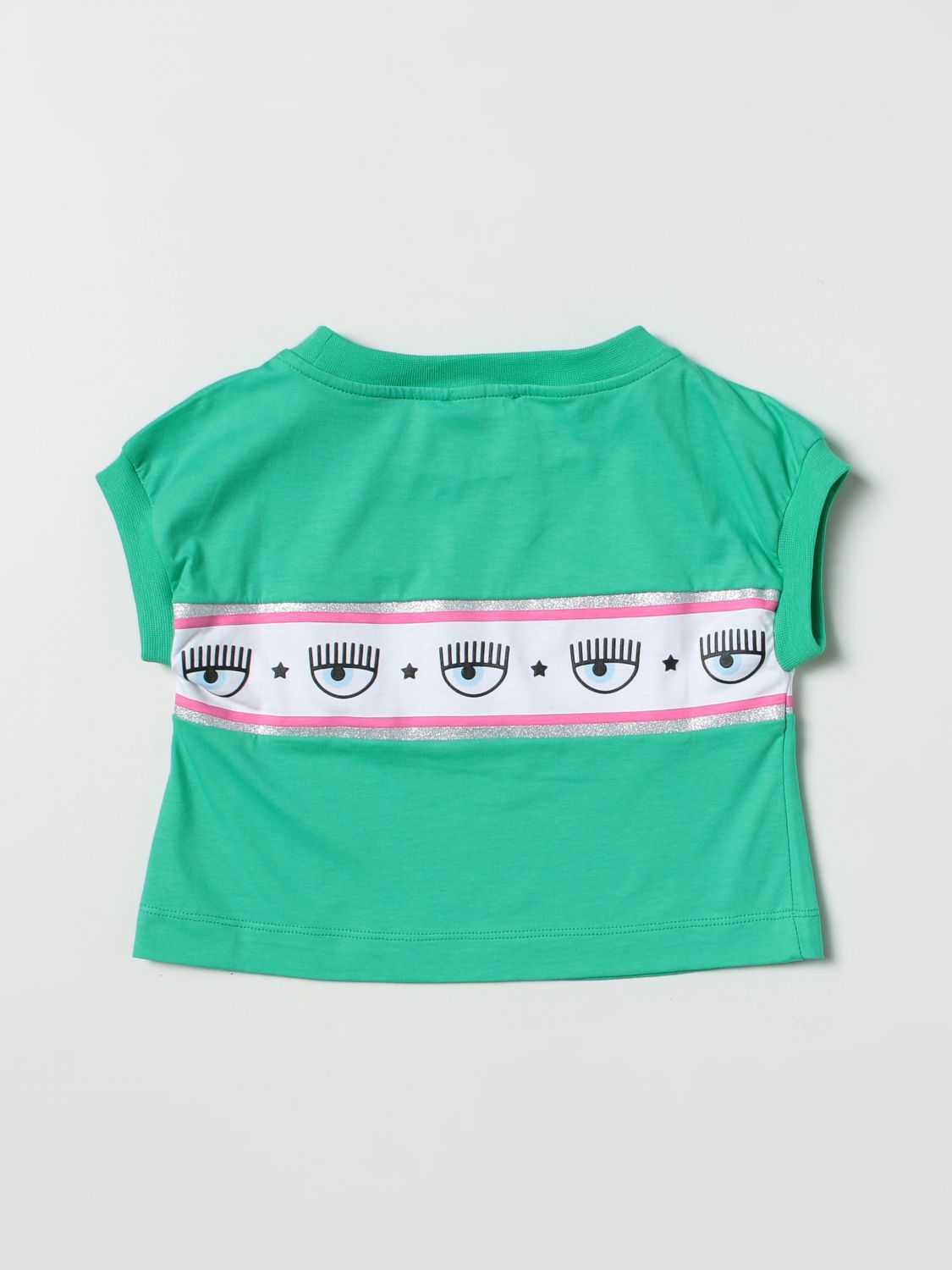 T-shirt Chiara Ferragni: T-shirt Chiara Ferragni in cotone verde 2
