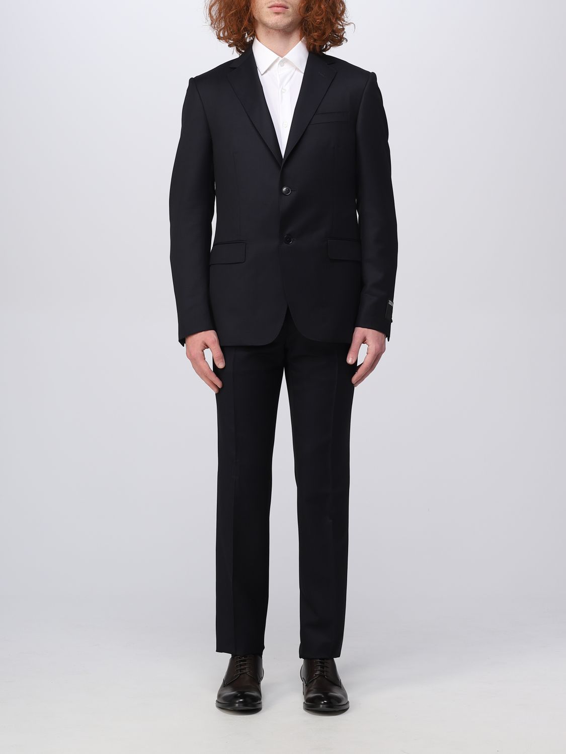 Shop Zegna Suit  Men Color Black