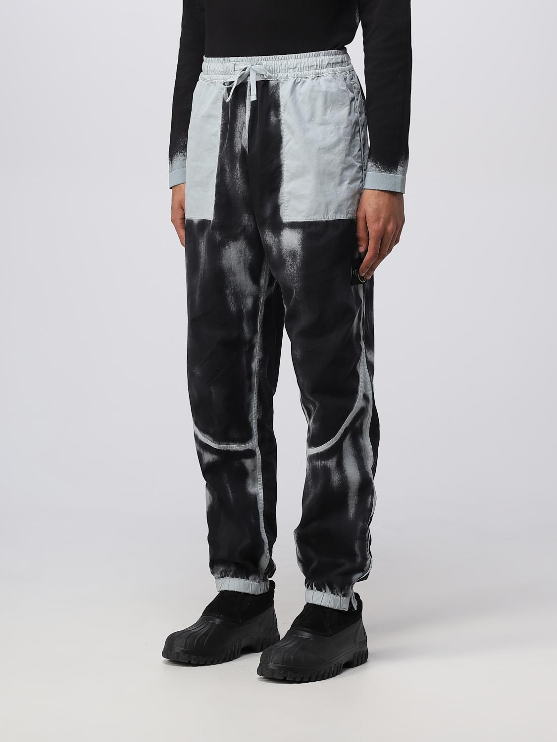 STONE ISLAND pants for man Gnawed Blue Stone Island pants
