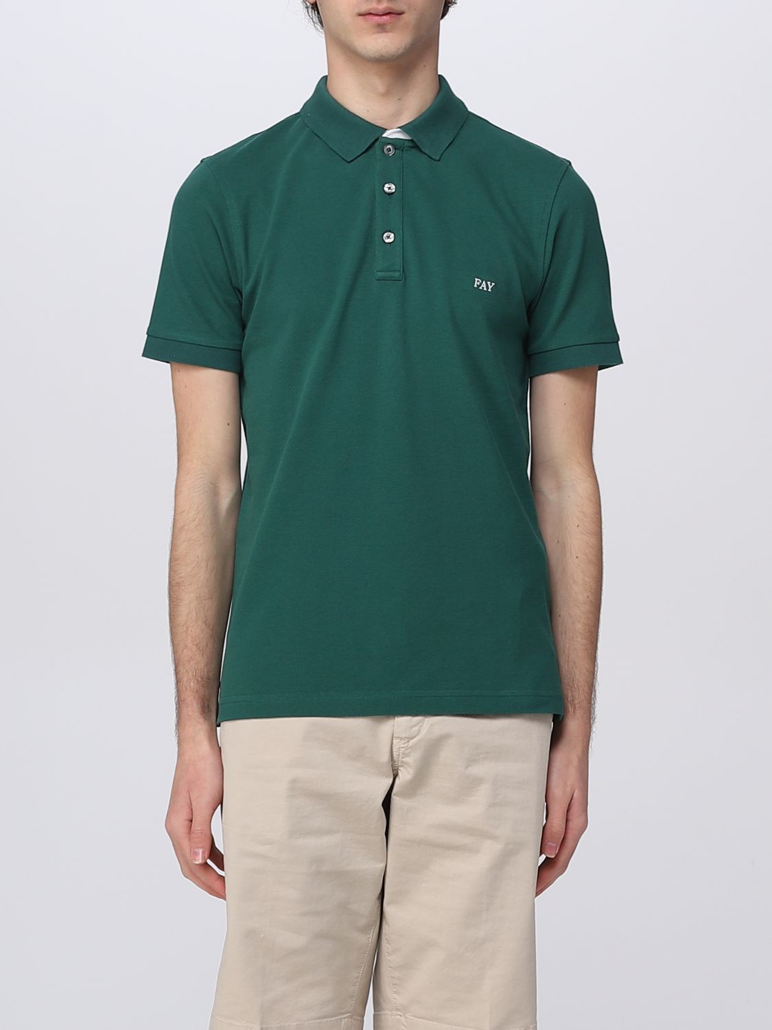 Fay Polo Shirt  Men Color Forest Green