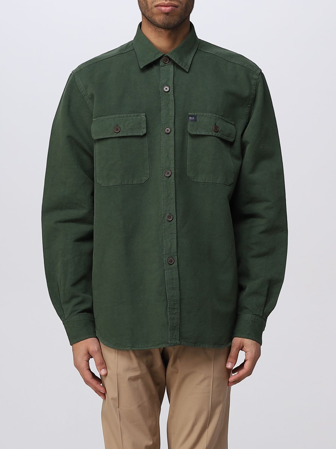 FAY: shirt for man - Green | Fay shirt NCMA146260TVBG online on GIGLIO.COM