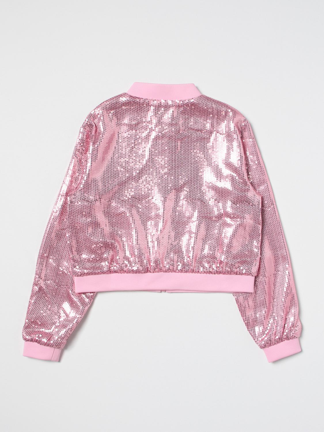 MOSCHINO KID jacket for girls Pink Moschino Kid jacket HDA00ELZA09