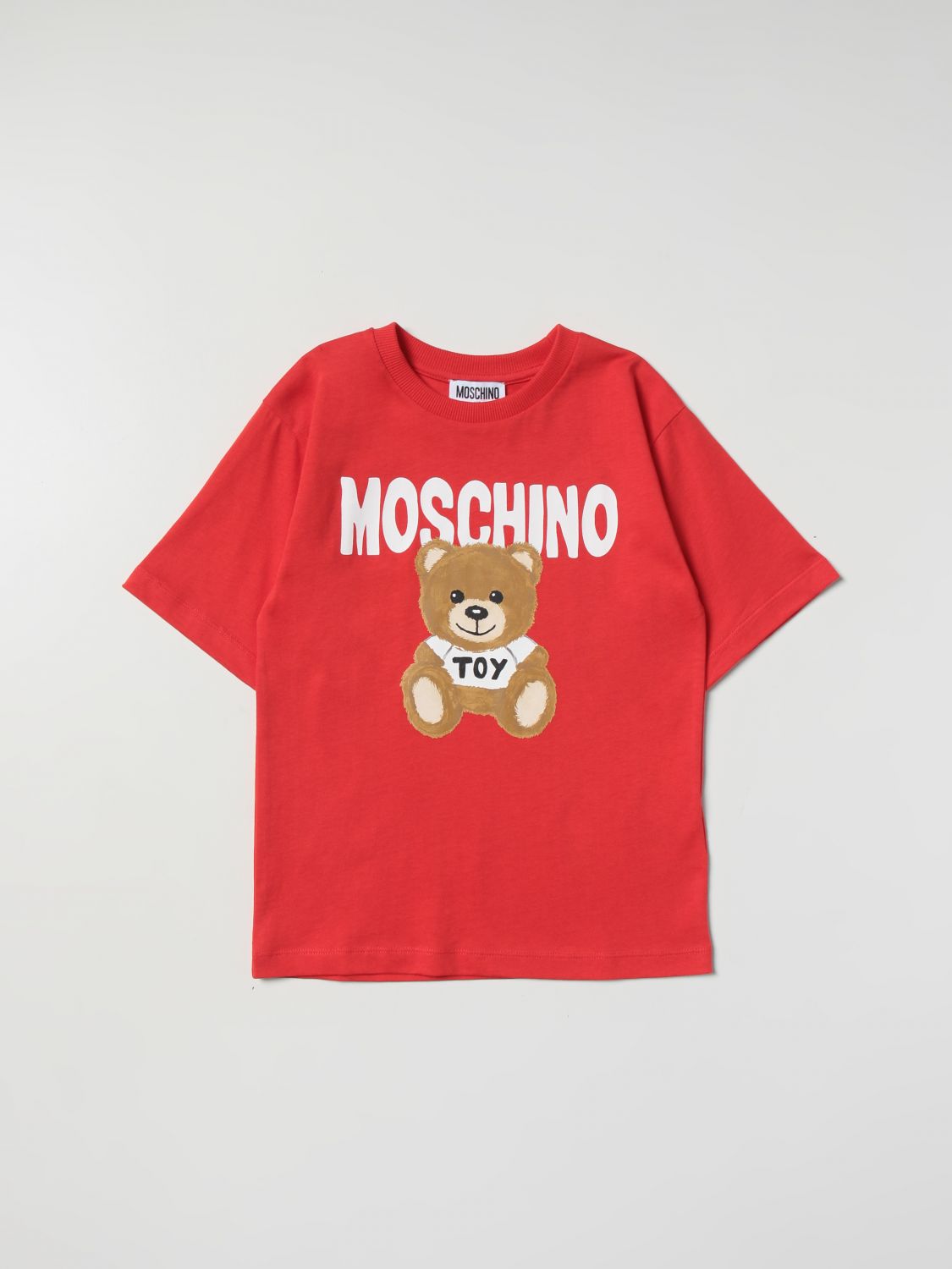 MOSCHINO KID: t-shirt for boys - Red | Moschino Kid t-shirt HOM03RLAA23 ...