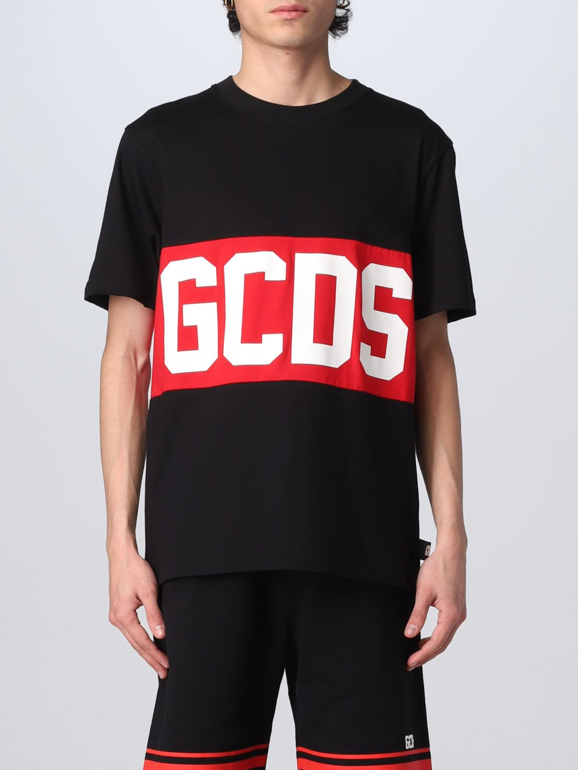 GCDS: t-shirt for man - Black | GCDS t-shirt CC94M130146 online at ...