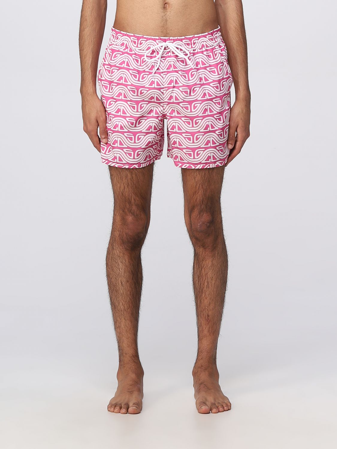 GCDS: swimsuit for man - Pink | Gcds swimsuit SS23M060709 online on ...