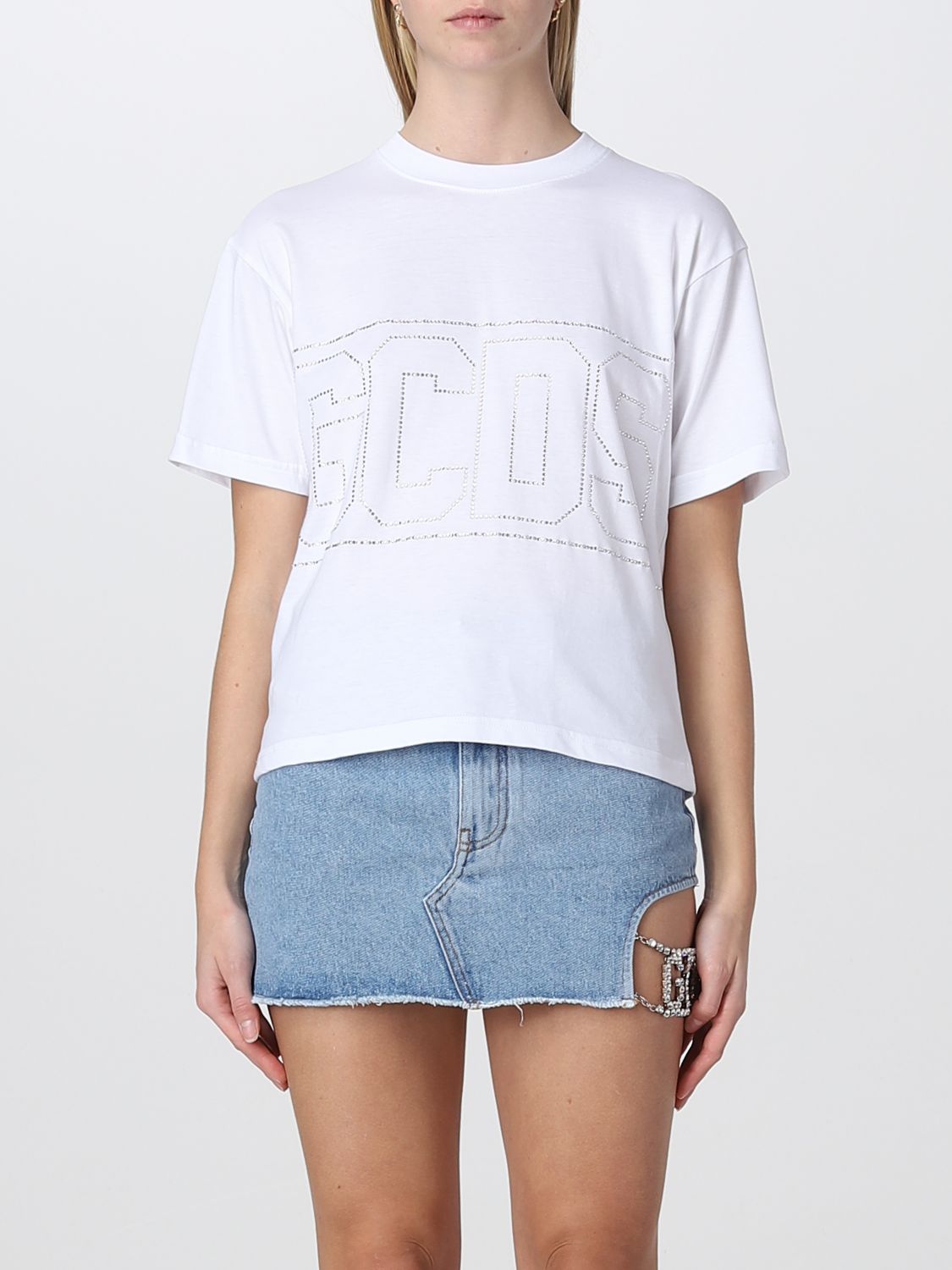 GCDS T恤 GCDS 女士 颜色 白色,383595001