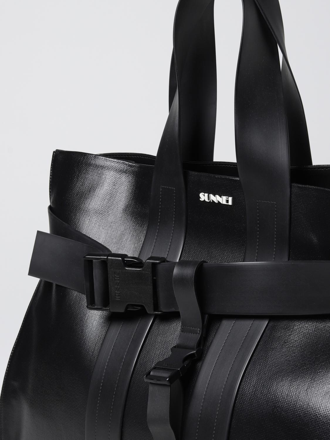 Borsa Sunnei: Borsa Sunnei in tessuto spalmato nero 3