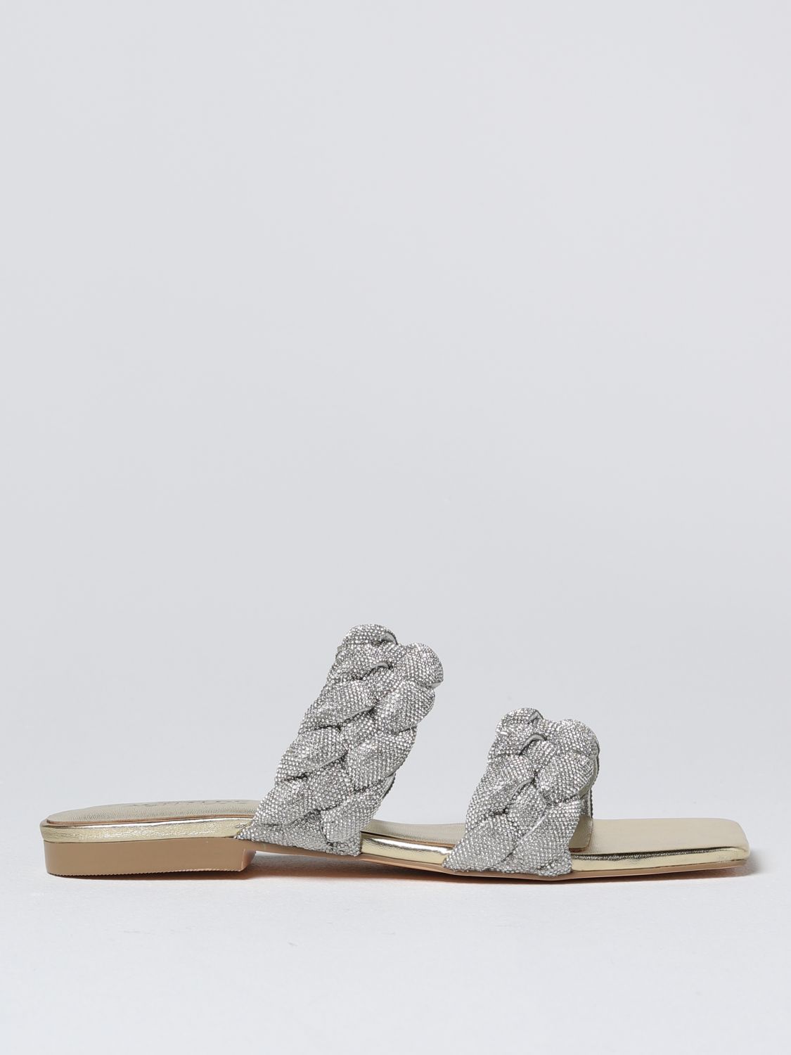 Actitude Twinset Flat Sandals  Woman In Silver
