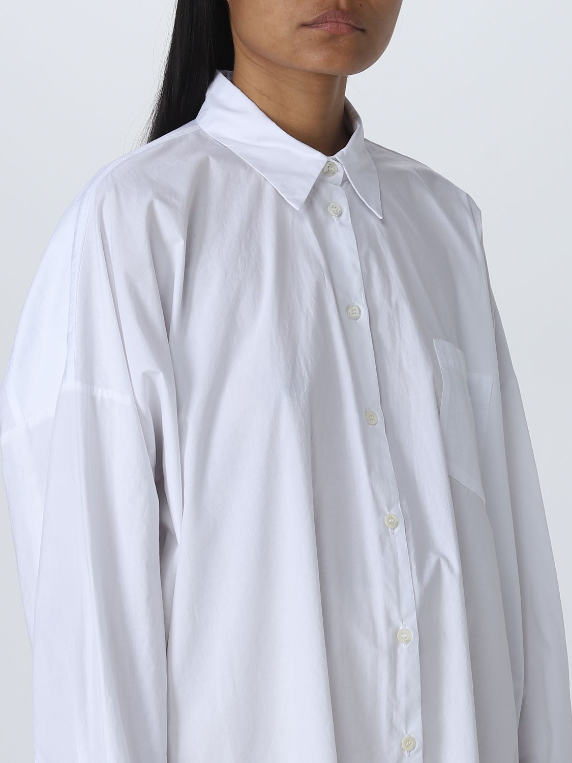 Рубашка Semicouture: Рубашка Semicouture для нее белый 3