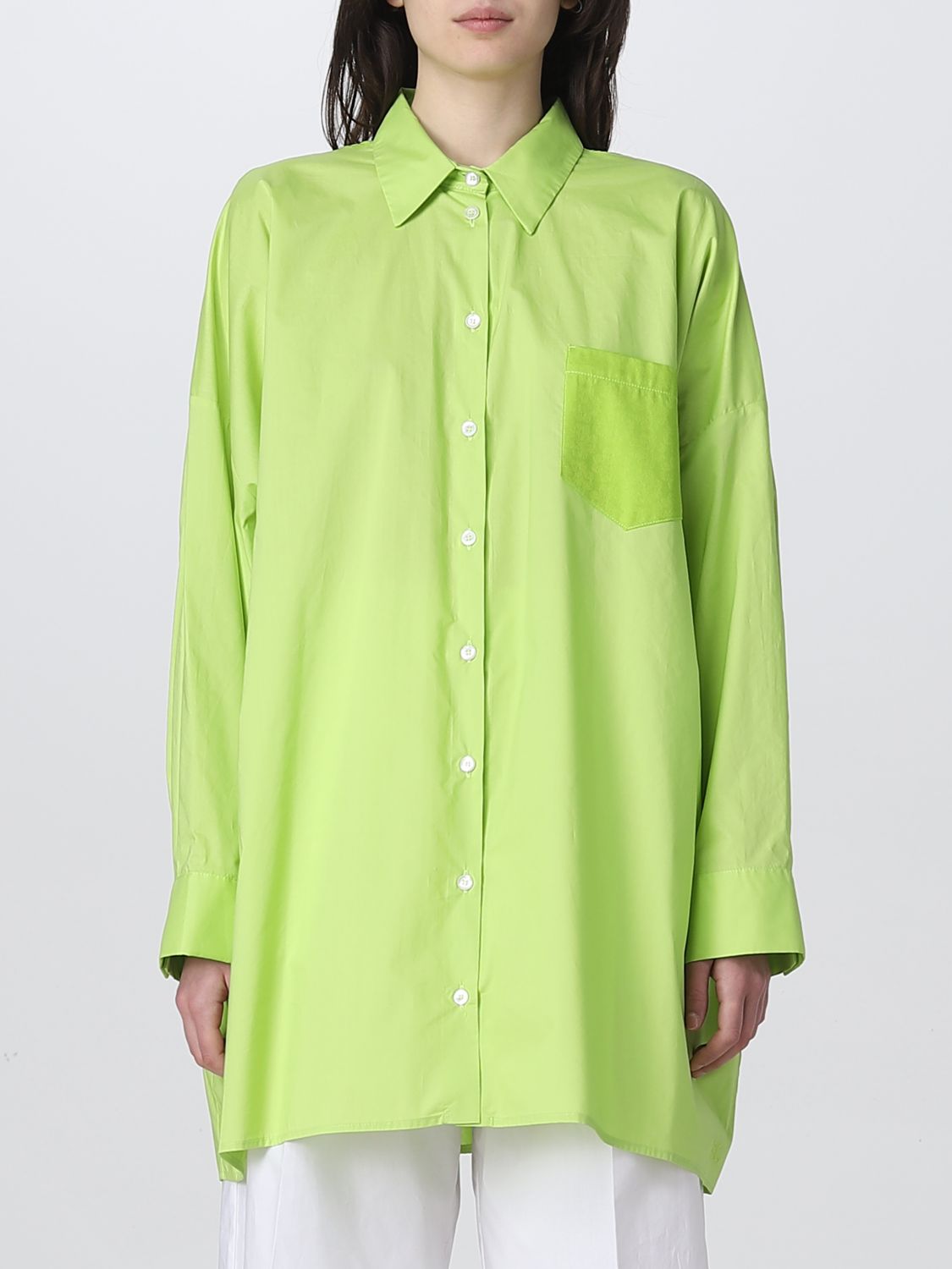 Рубашка Semicouture: Рубашка Semicouture для нее зеленый 1