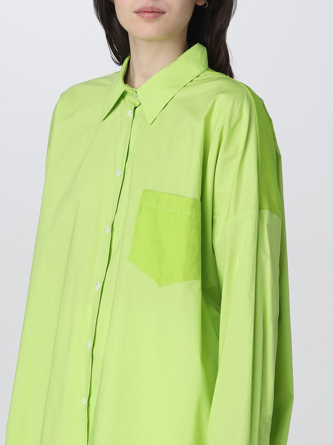 Рубашка Semicouture: Рубашка Semicouture для нее зеленый 4