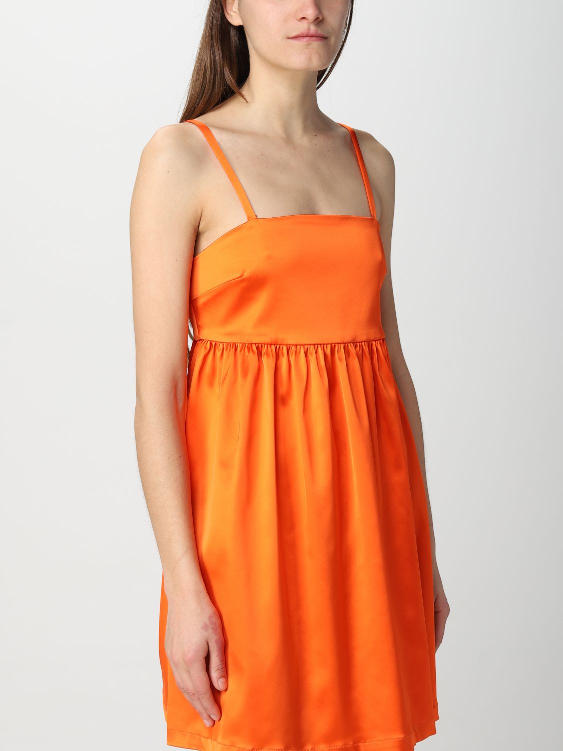Платье Semicouture: Платье Semicouture для нее оранжевый 3