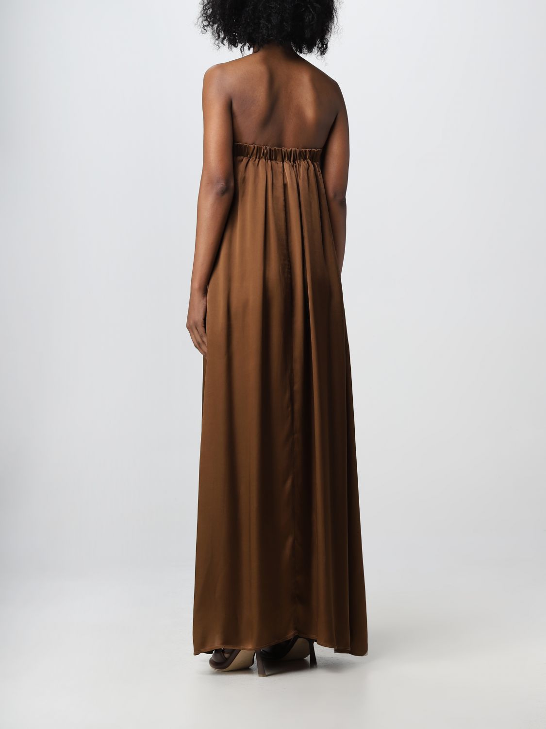 Vestido Semicouture: Vestido Semicouture para mujer marrón oscuro 2