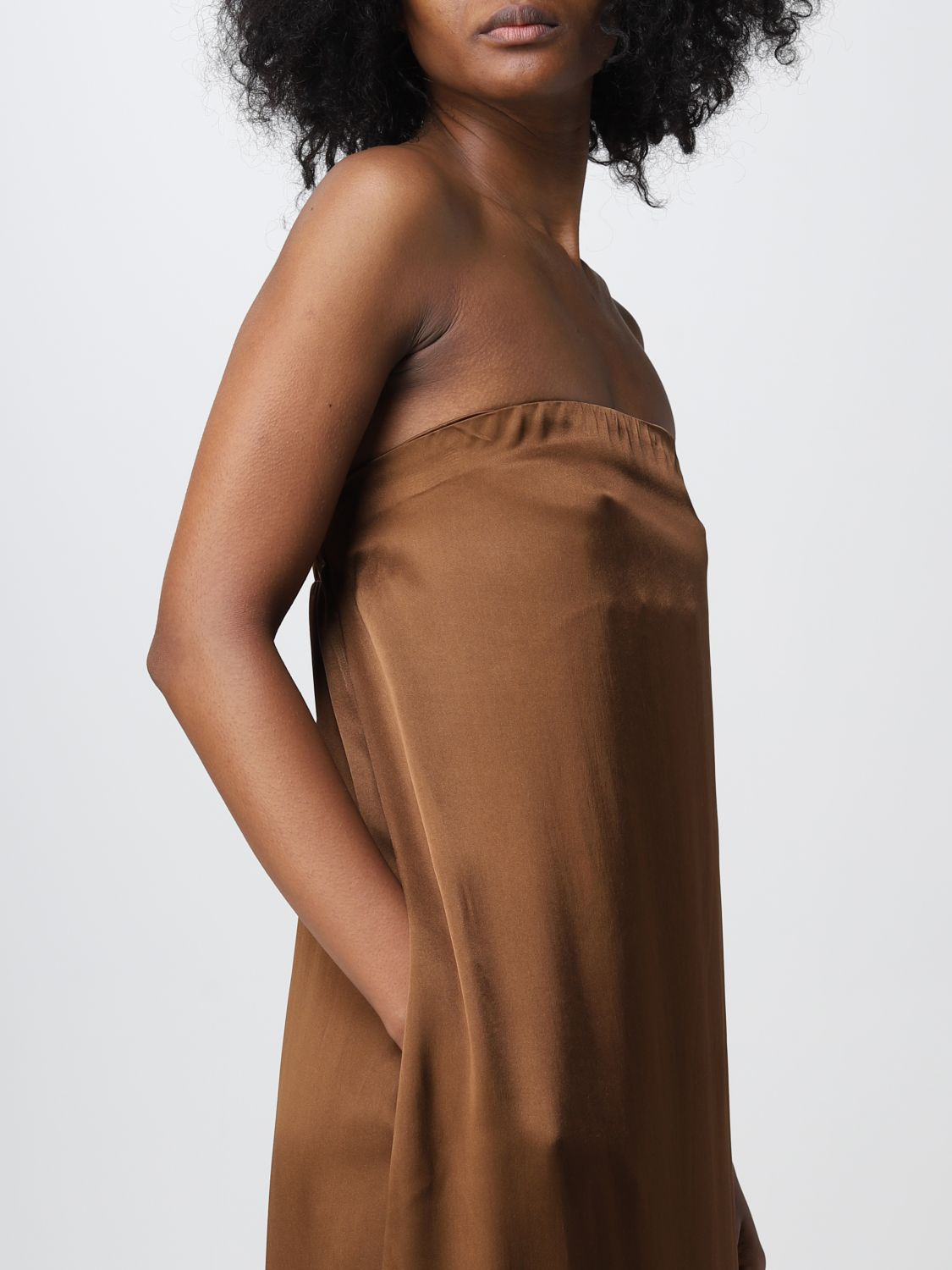 Vestido Semicouture: Vestido Semicouture para mujer marrón oscuro 3