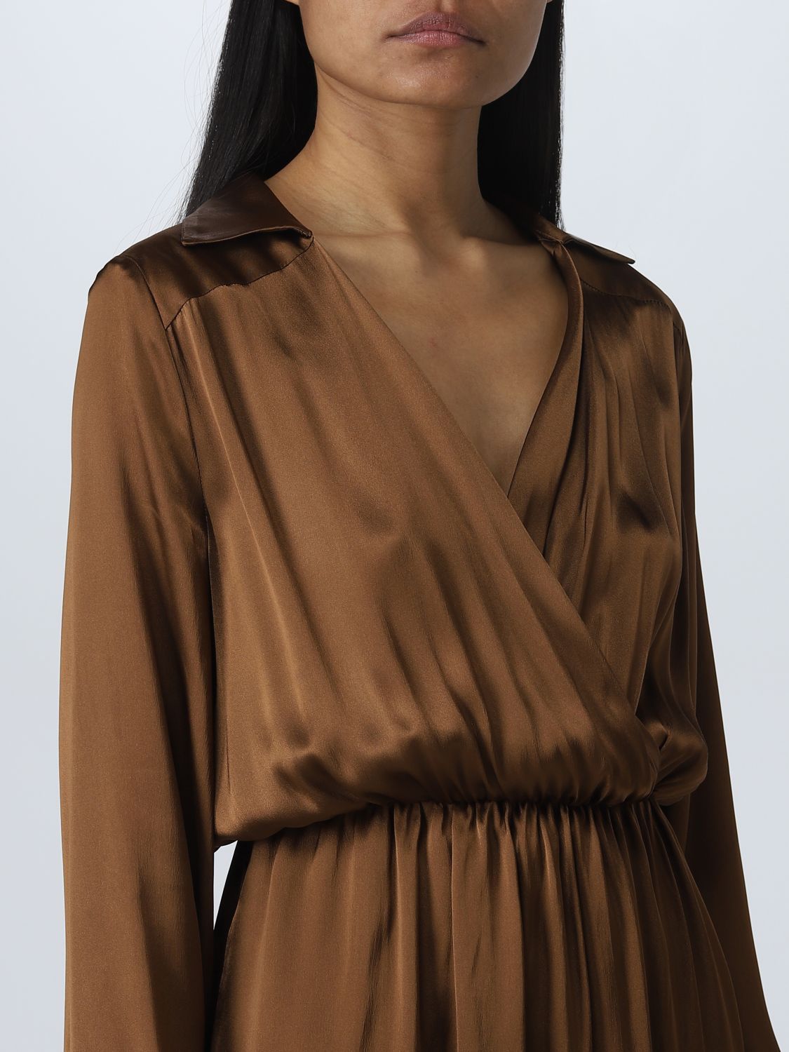 Vestido Semicouture: Vestido Semicouture para mujer marrón oscuro 3