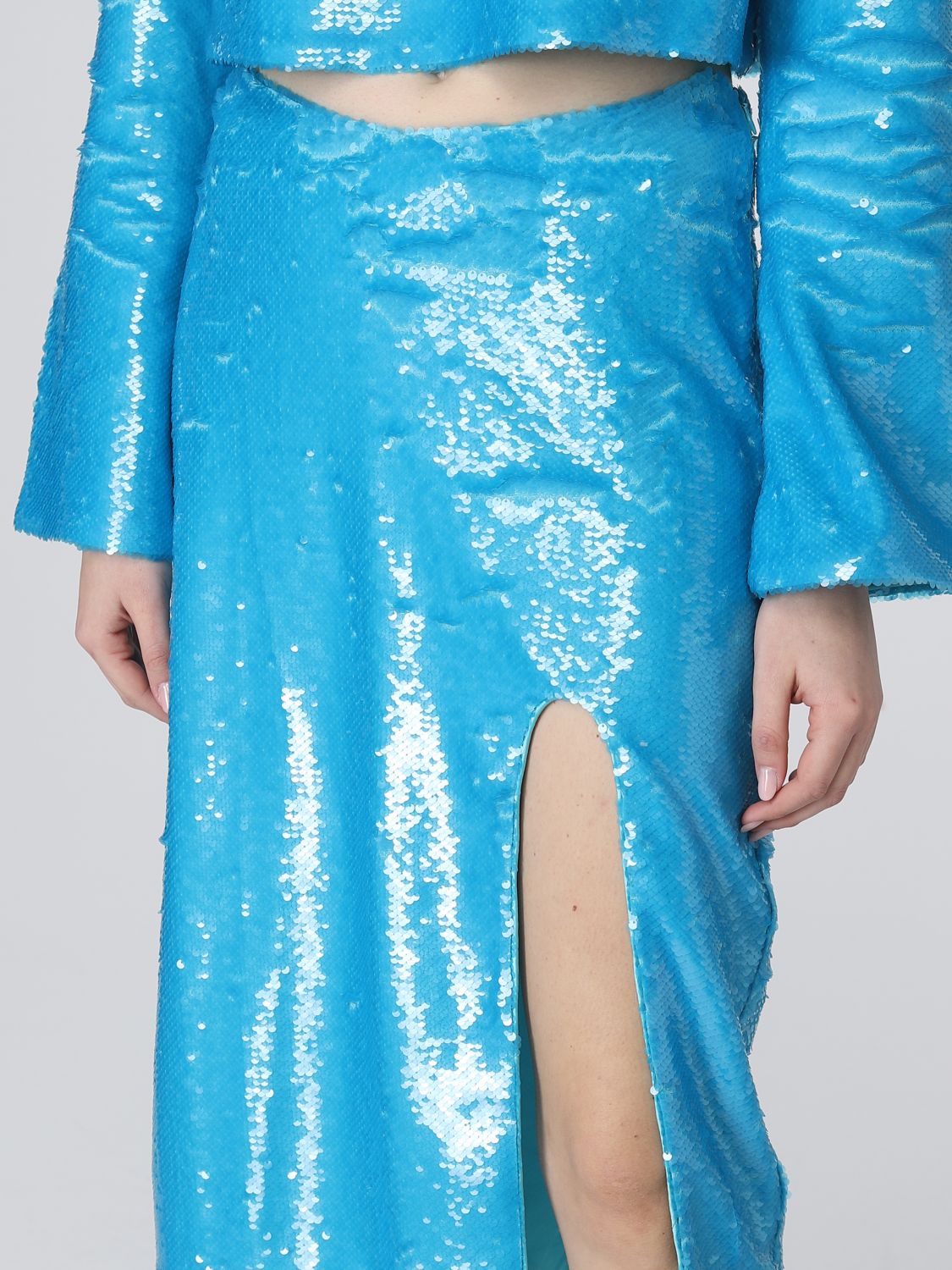 Vergelijkbaar single binden GANNI: skirt for woman - Gnawed Blue | Ganni skirt F7865 online on  GIGLIO.COM