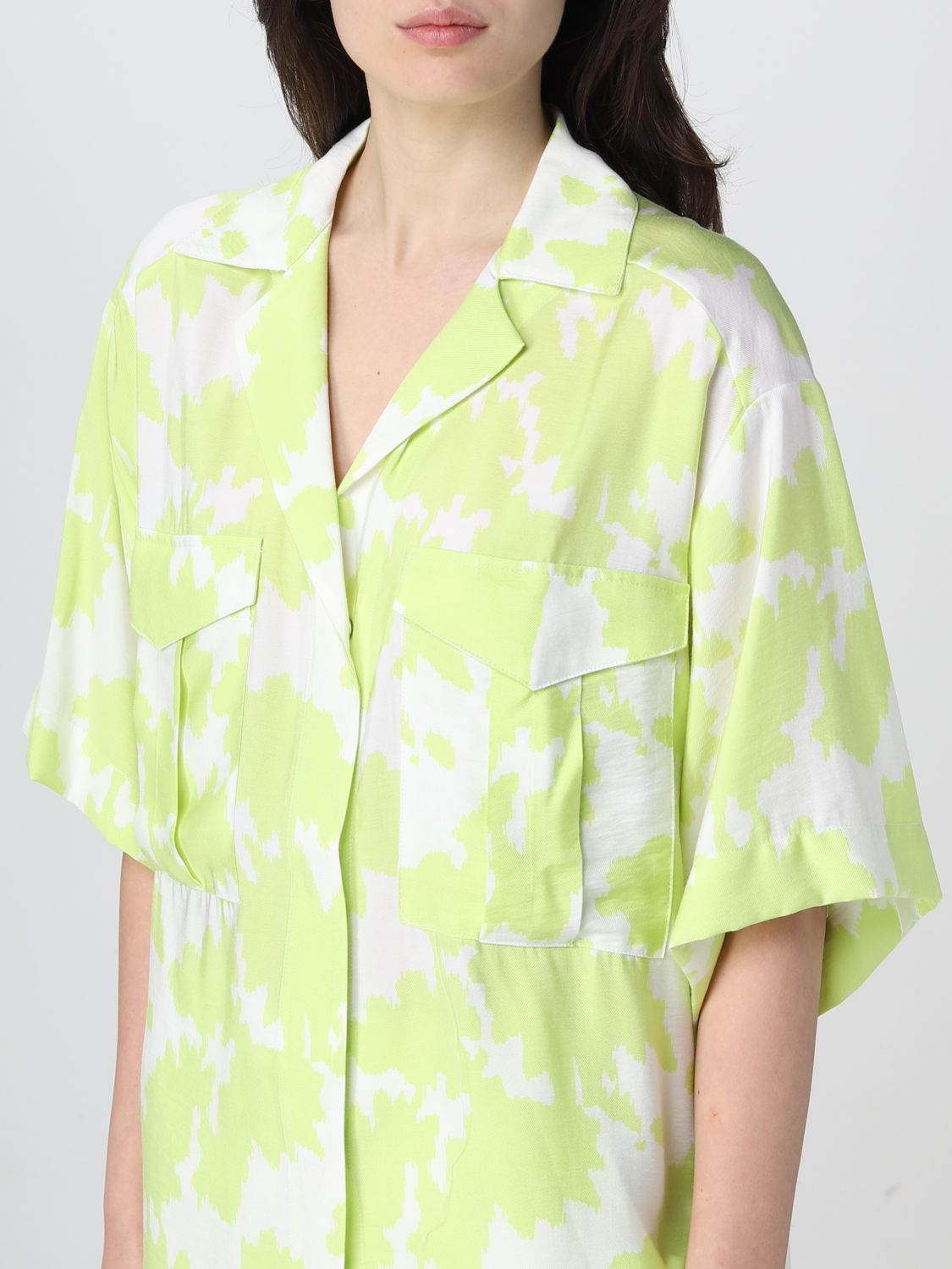 ARMANI EXCHANGE: shirt for woman - Lime | Armani Exchange shirt 3RYC39YN8KZ  online on 