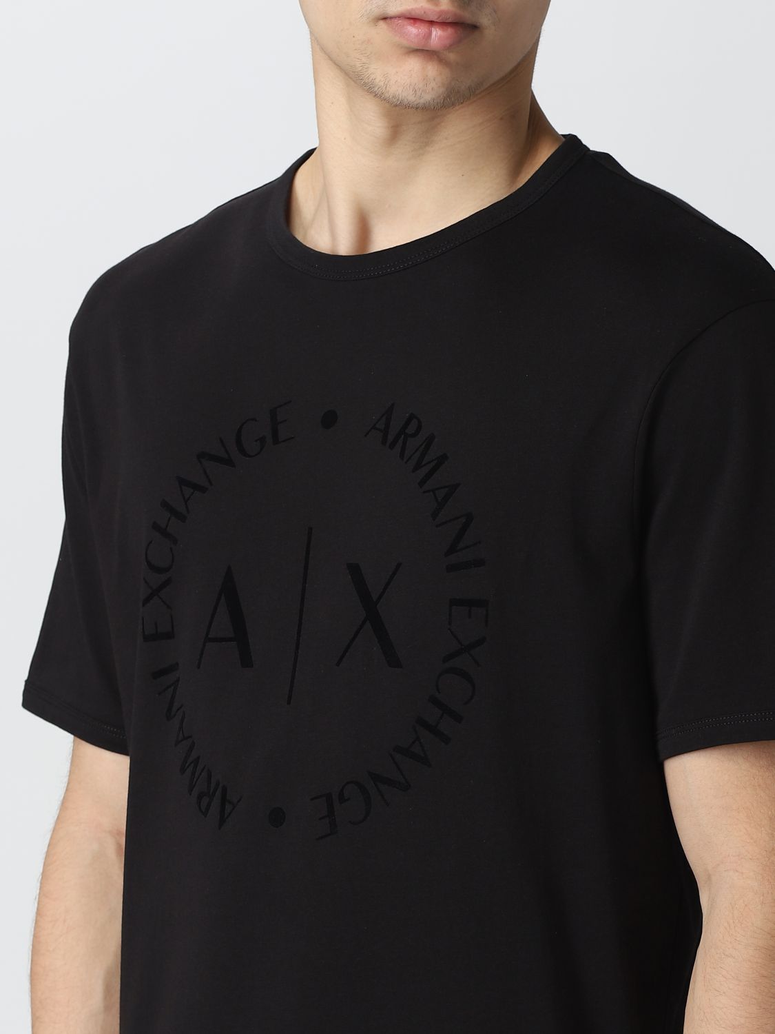 ARMANI EXCHANGE: t-shirt for man - Black | Armani Exchange t-shirt  8NZTCDZ8H4Z online on 