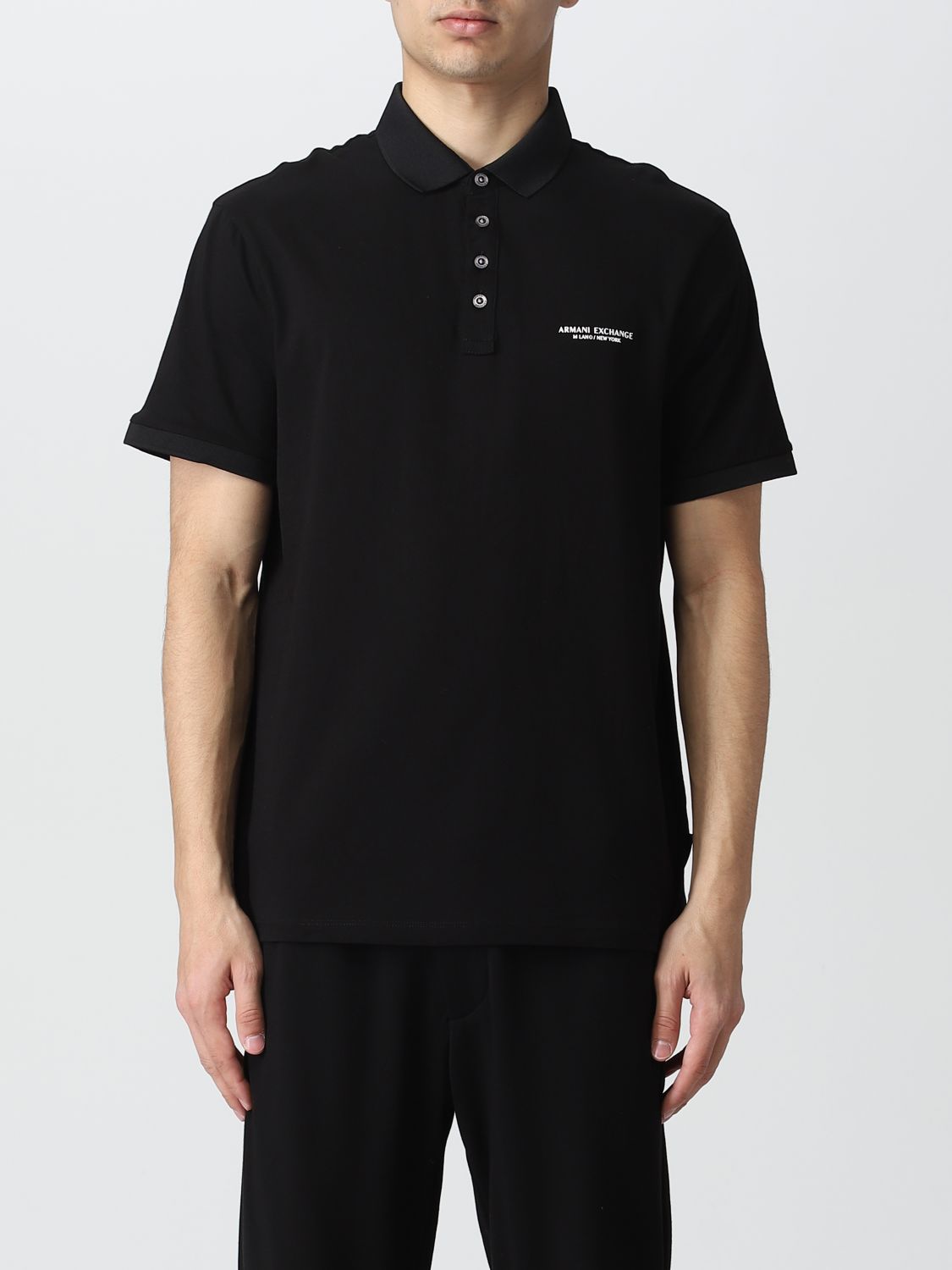 ARMANI EXCHANGE: polo shirt for men - Black | Armani Exchange polo shirt  8NZF80Z8H4Z online on 