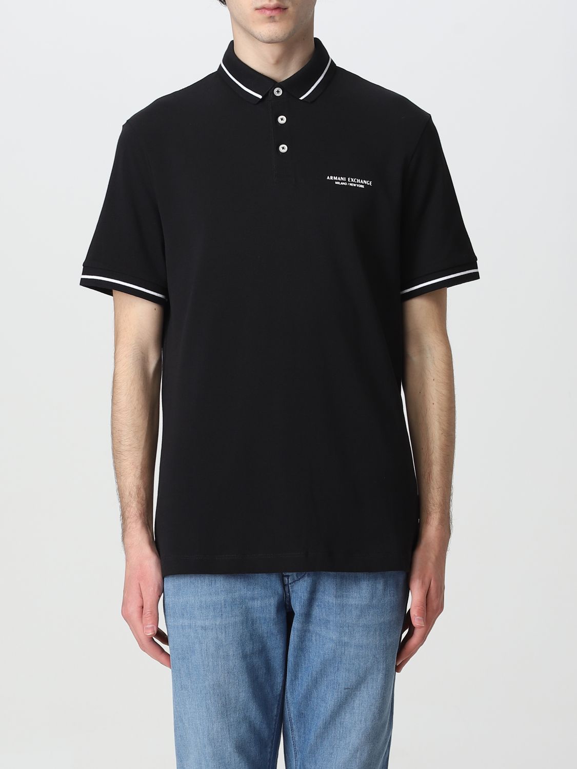 Armani Exchange Polo Shirt  Men Color Black