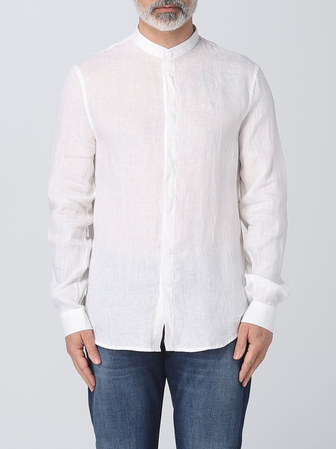 ARMANI EXCHANGE: shirt for man - White | Armani Exchange shirt ...