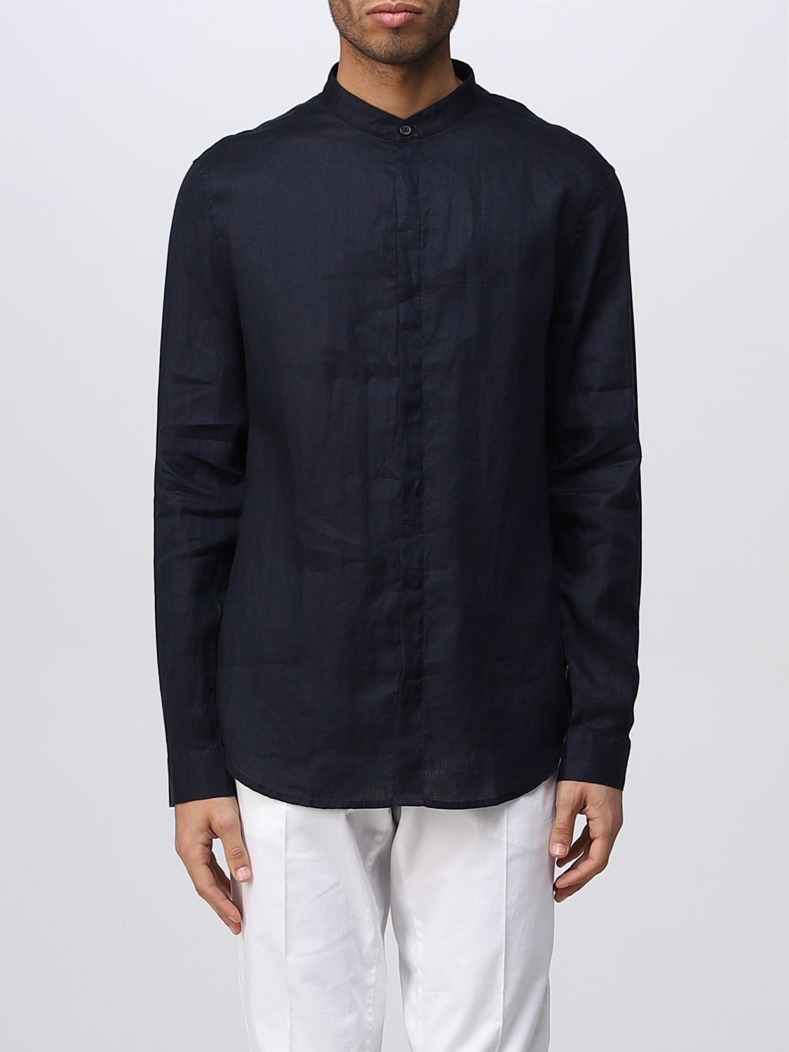 ARMANI EXCHANGE: shirt for man - Blue | Armani Exchange shirt ...