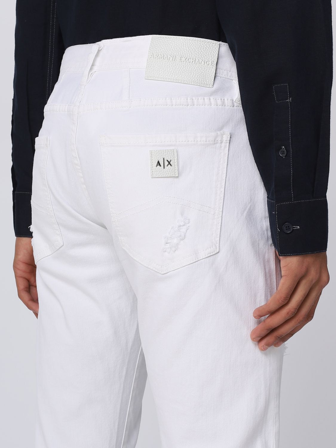 ARMANI EXCHANGE: jeans for - White Exchange jeans 3RZJ13Z1AAZ online on GIGLIO.COM