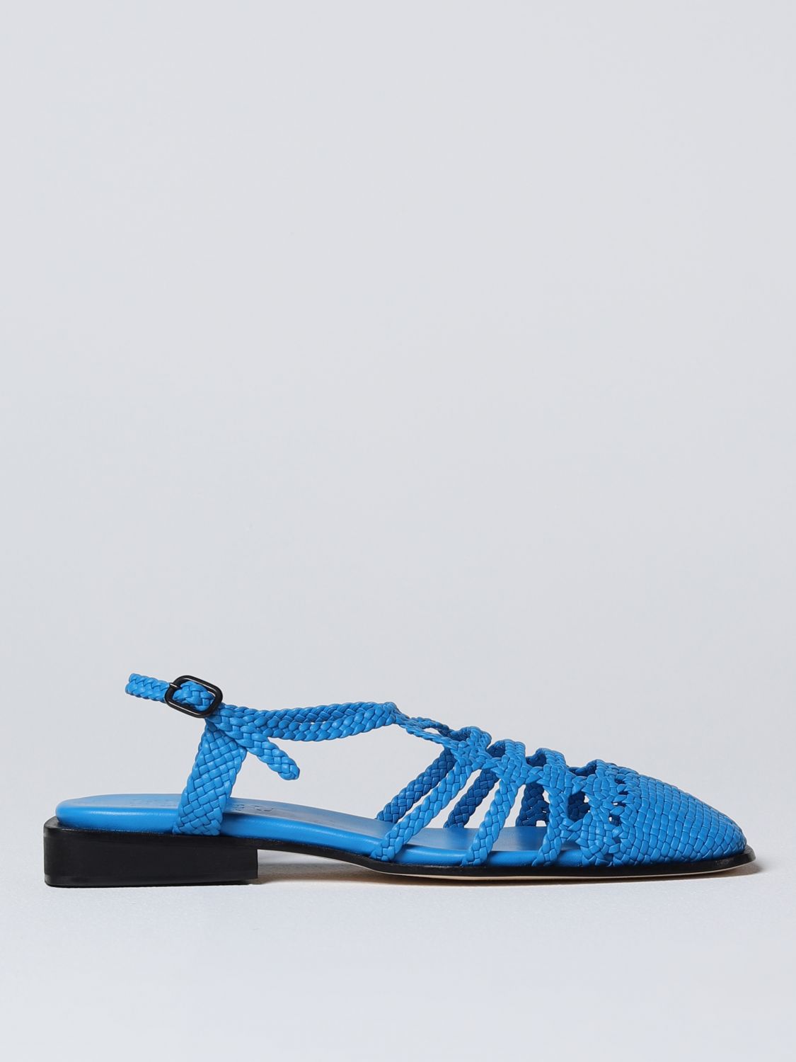 Shop Hereu Flat Sandals  Woman Color Royal Blue