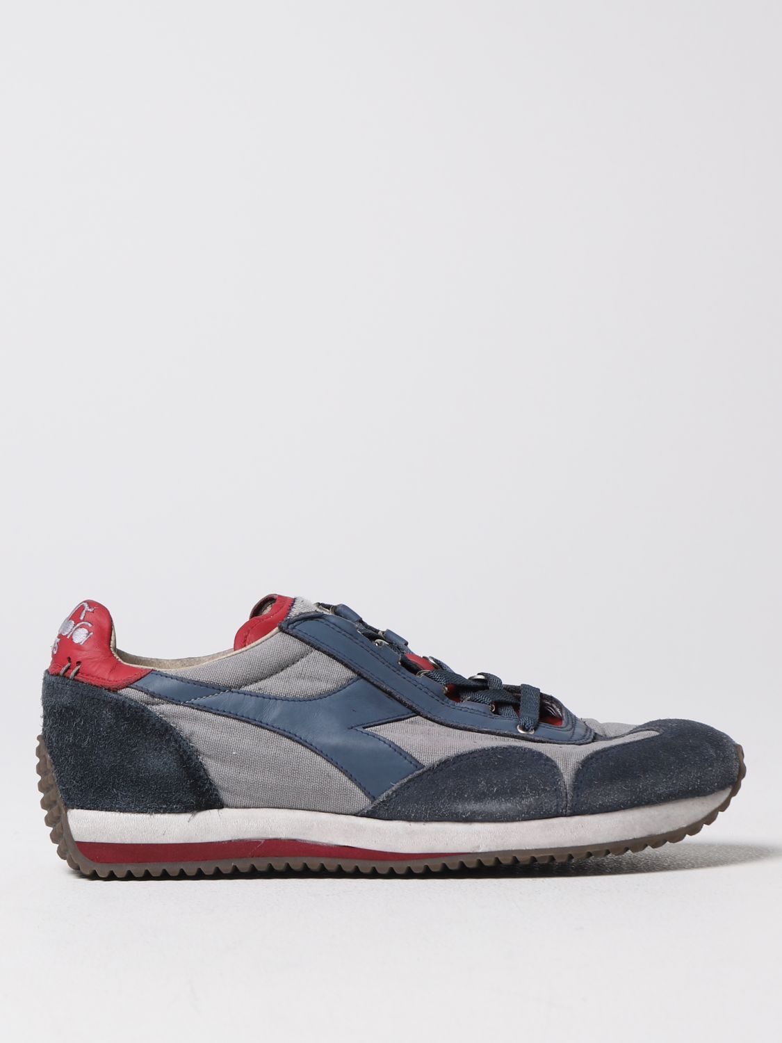 Equipe Stone Stonewashed Trainer - Blue, Mens Shoes Online
