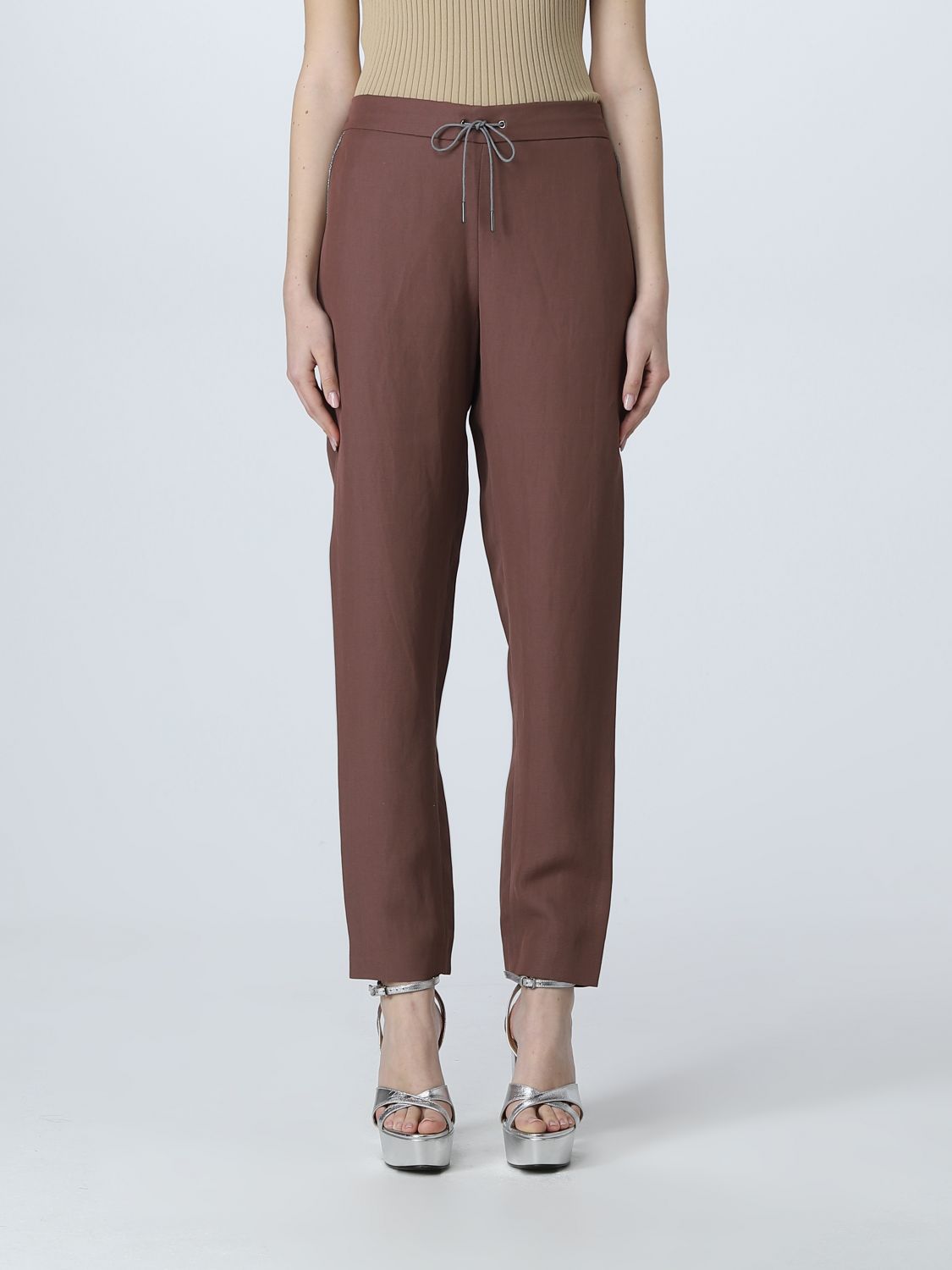 Shop Fabiana Filippi Pants  Woman Color Brown