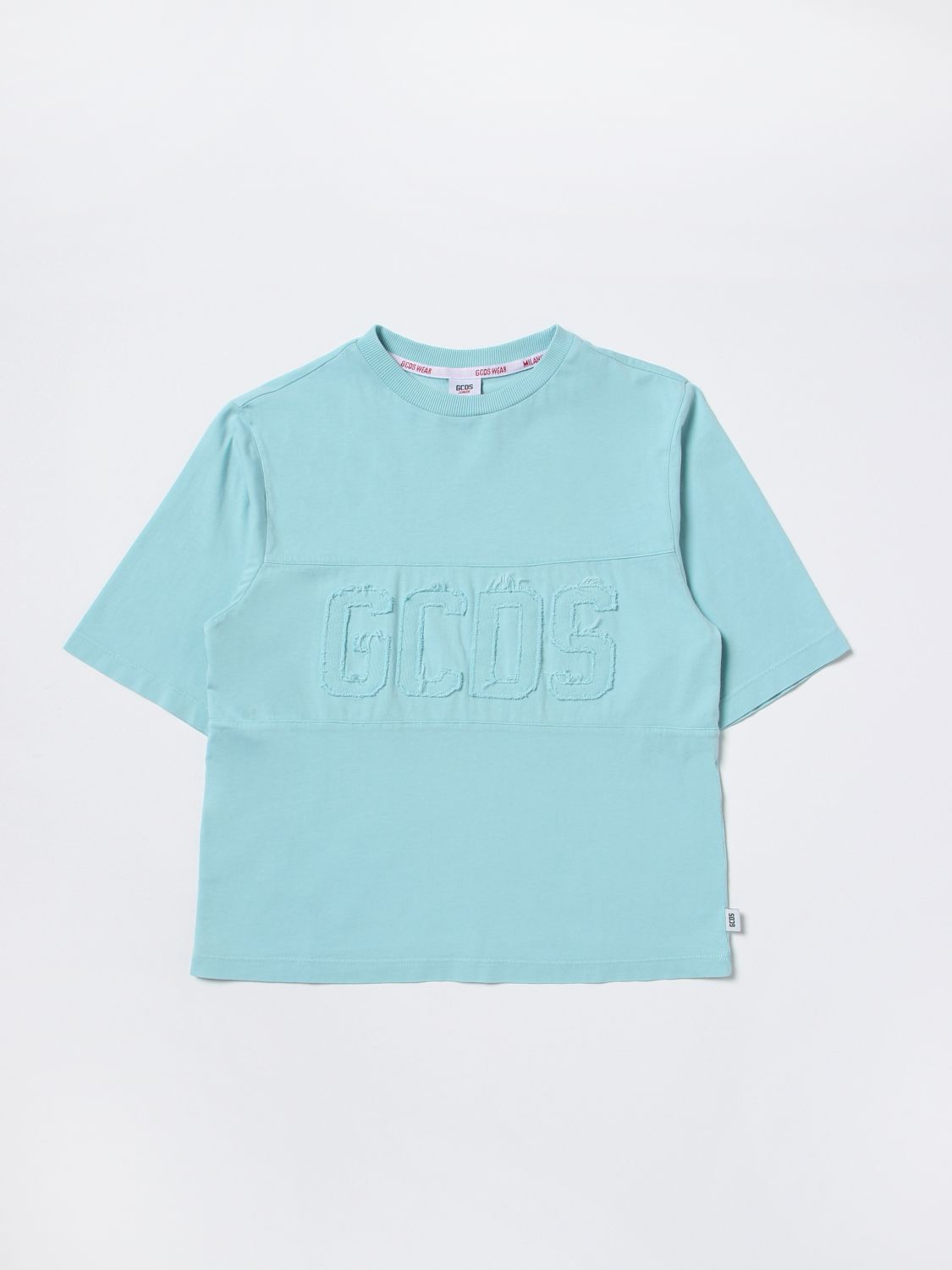 Gcds T-shirt  Kids Kids Colour Gnawed Blue