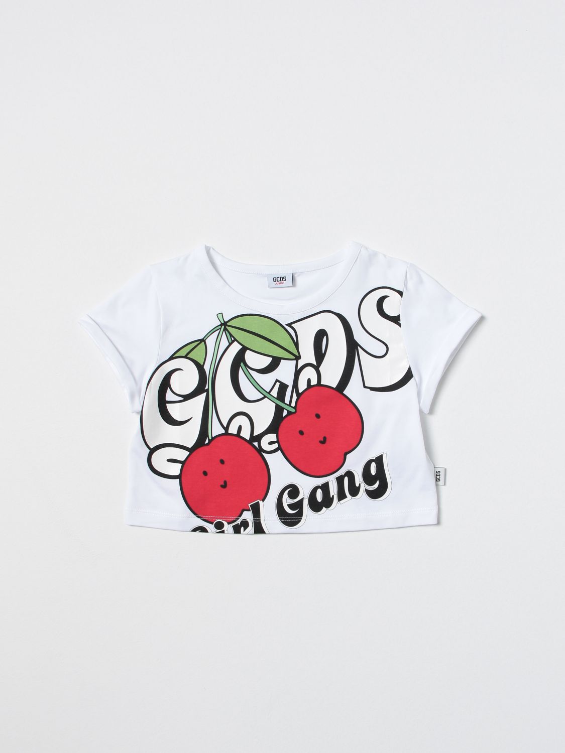 Gcds Kids' Logo-print T-shirt In White