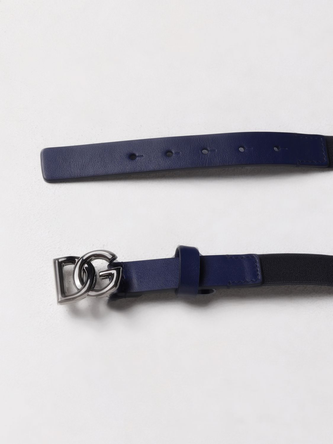 DOLCE & GABBANA: belt for kids - Blue | Dolce & Gabbana belt EC0076AQ616  online on 