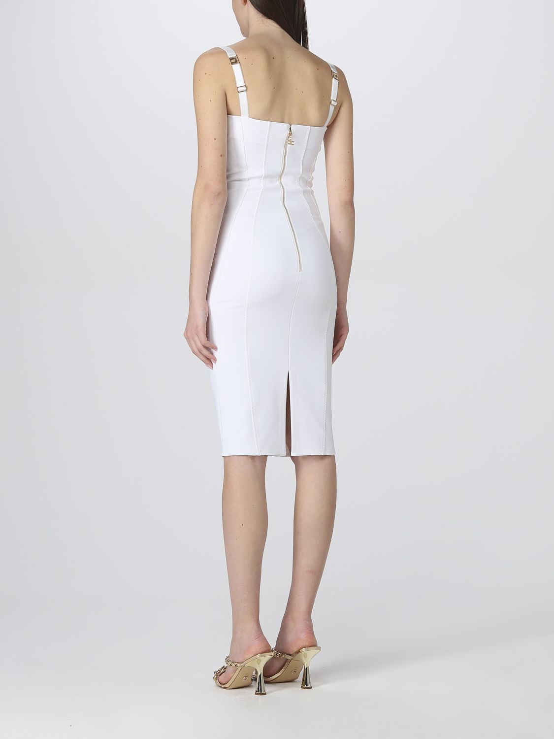 ELISABETTA FRANCHI: dress for woman - White | Elisabetta Franchi dress ...