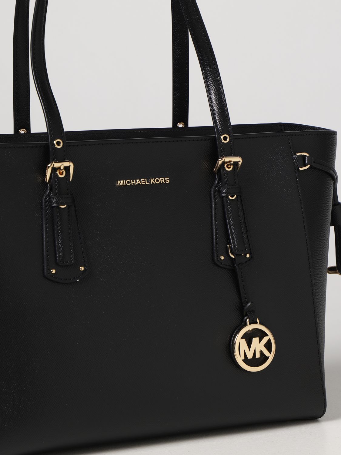 MICHAEL KORS: Michael bag in micro grain leather - Black