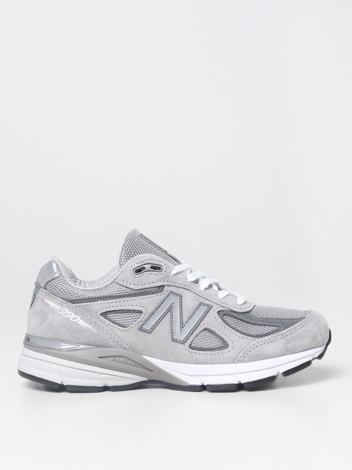 Made in USA 990v6 suede and mesh sneakers - Grey | Balance sneakers U990GR4 online at GIGLIO.COM