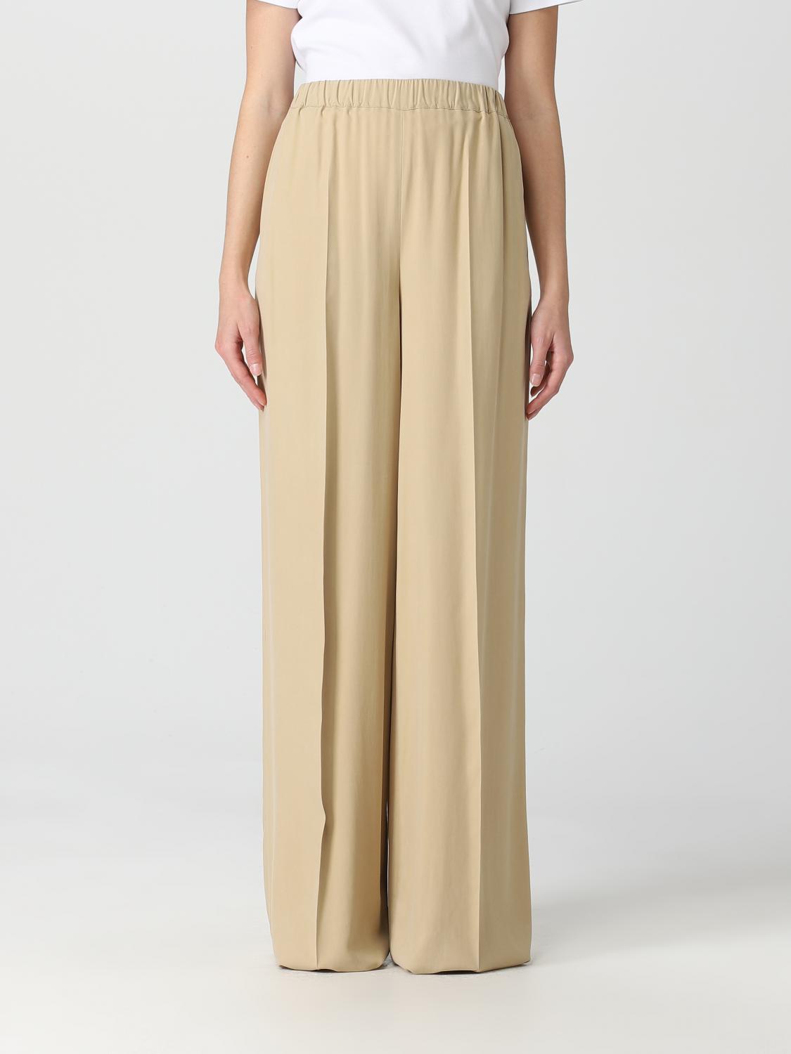 Max Mara Trousers Woman In Beige