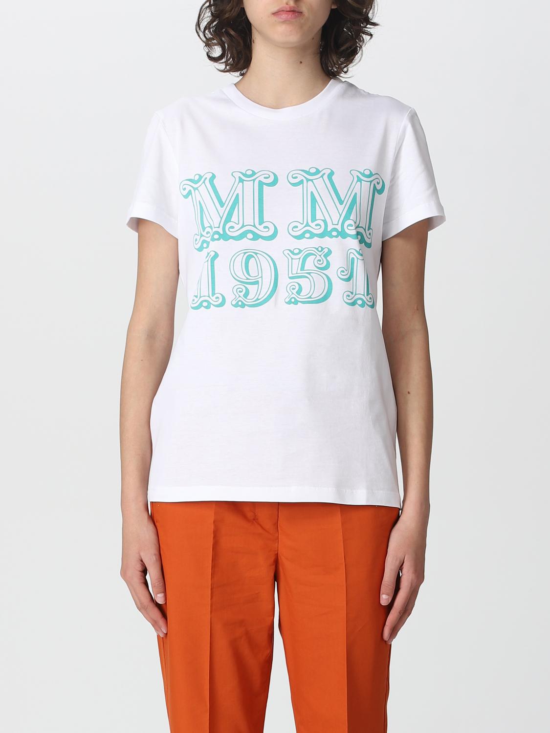 60%オフ新品XS】Max Mara 2023年ロゴ入りTシャツ（白）送料込み OFF