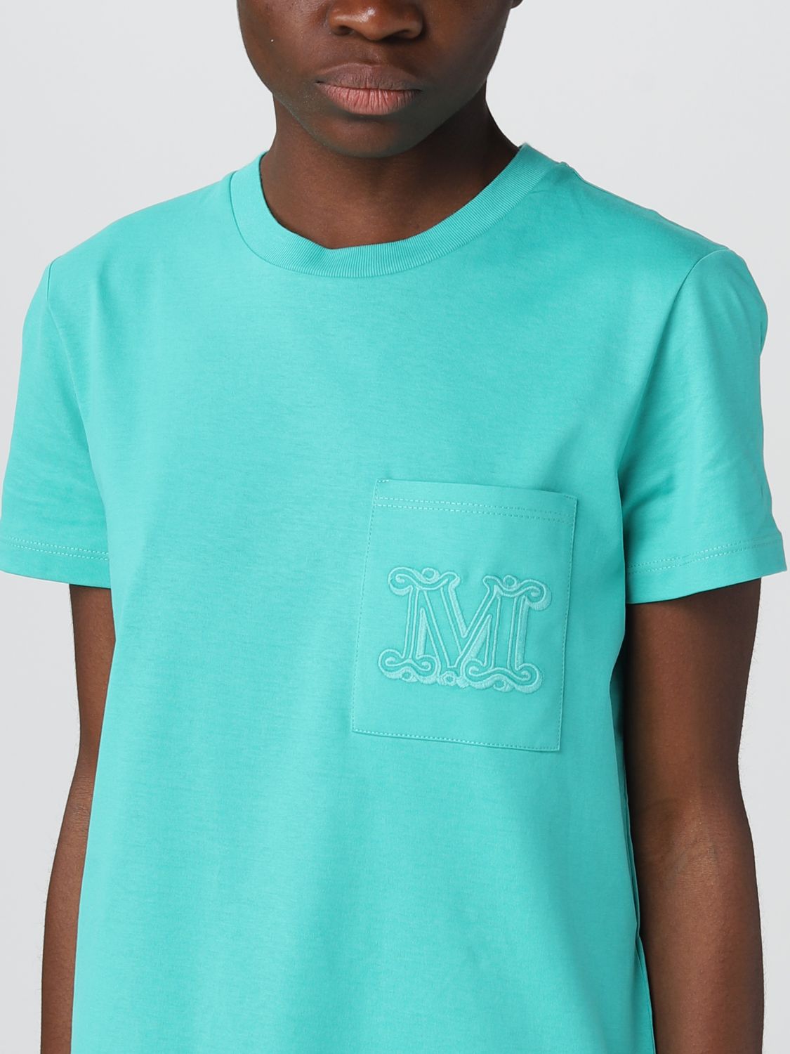 MAX MARA: cotton t-shirt - Green | Max Mara t-shirt 2319410232600 ...